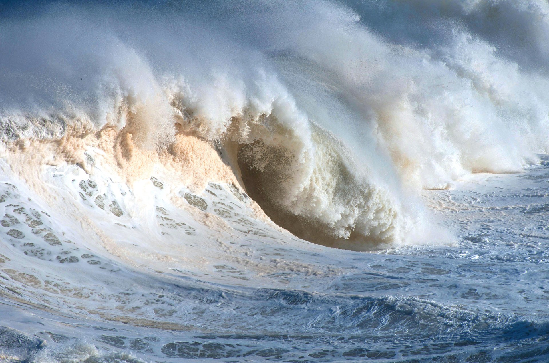 morze ocean fala grzebień spray pianka