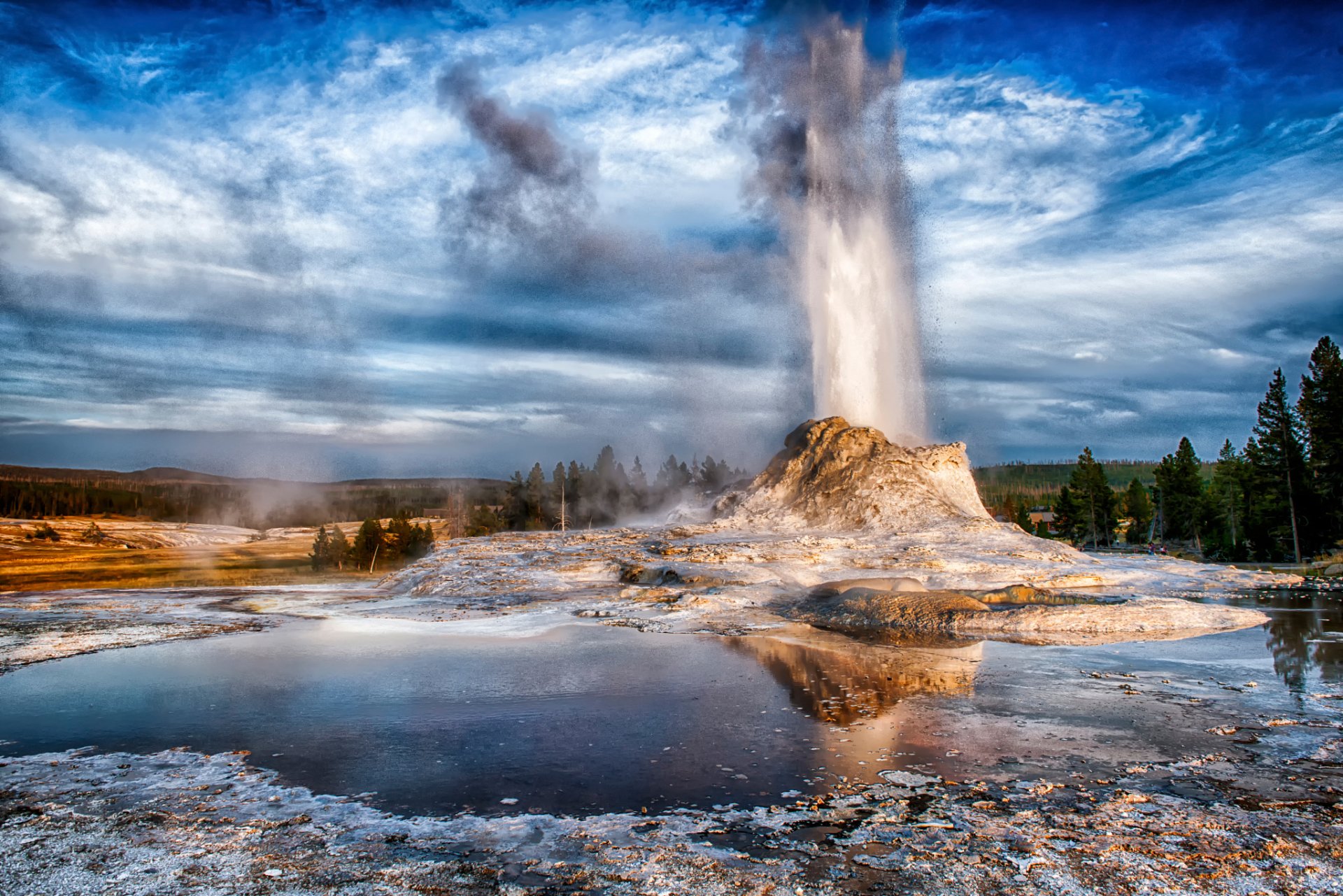 castillo de géiser wyoming yellowstone