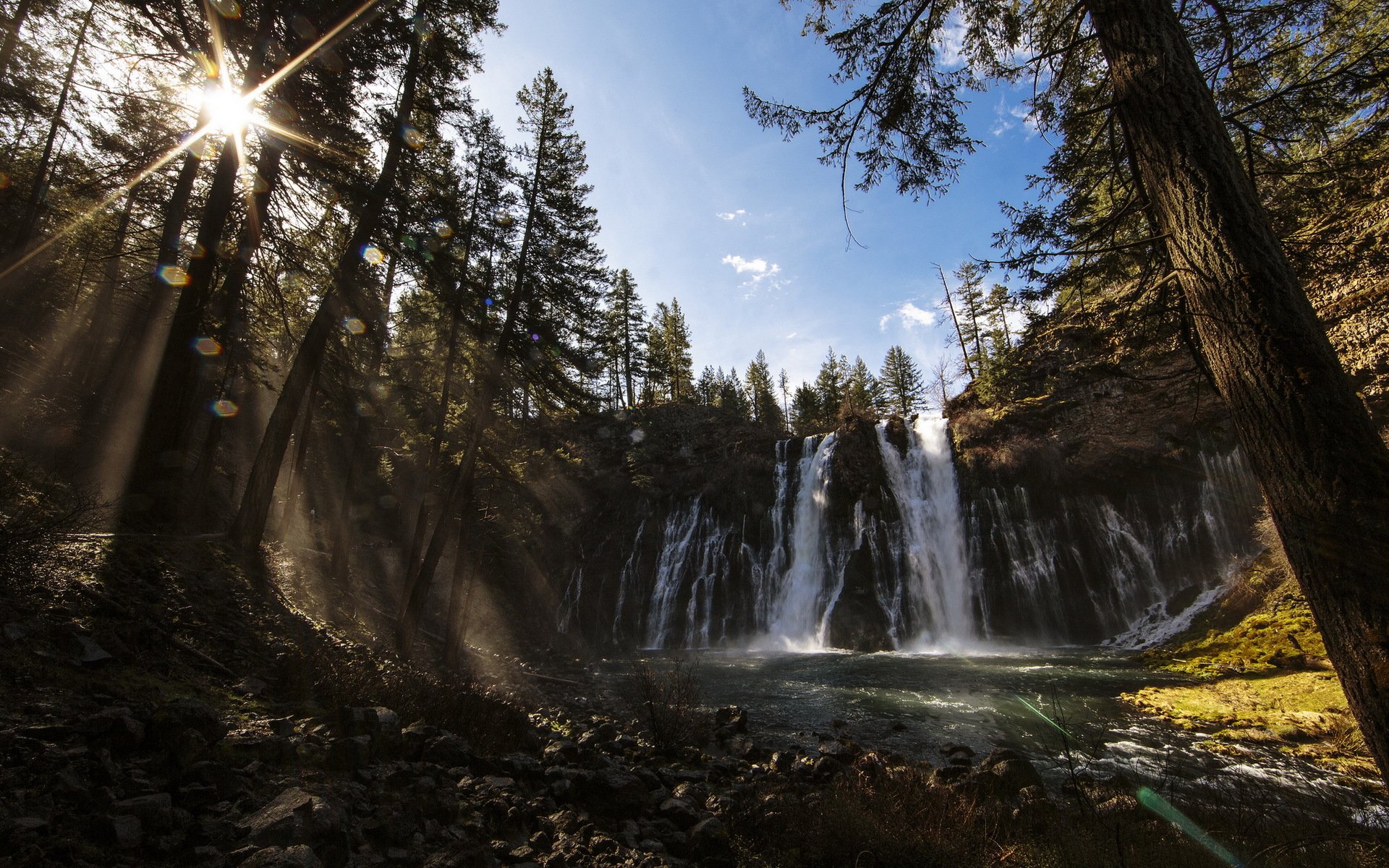 река водопад природа