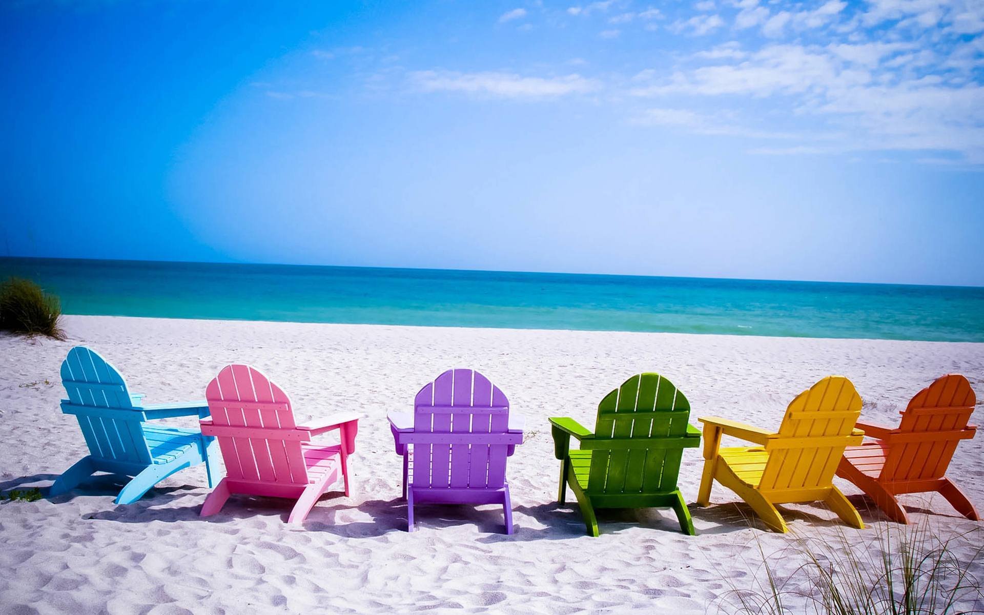 landschaft strand sand meer himmel sonnenliege farbe regenbogen