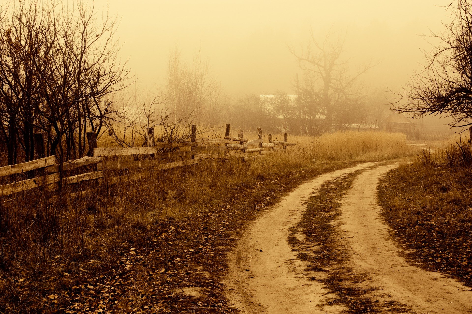 novembre autunno natura villaggio tonificazione triste