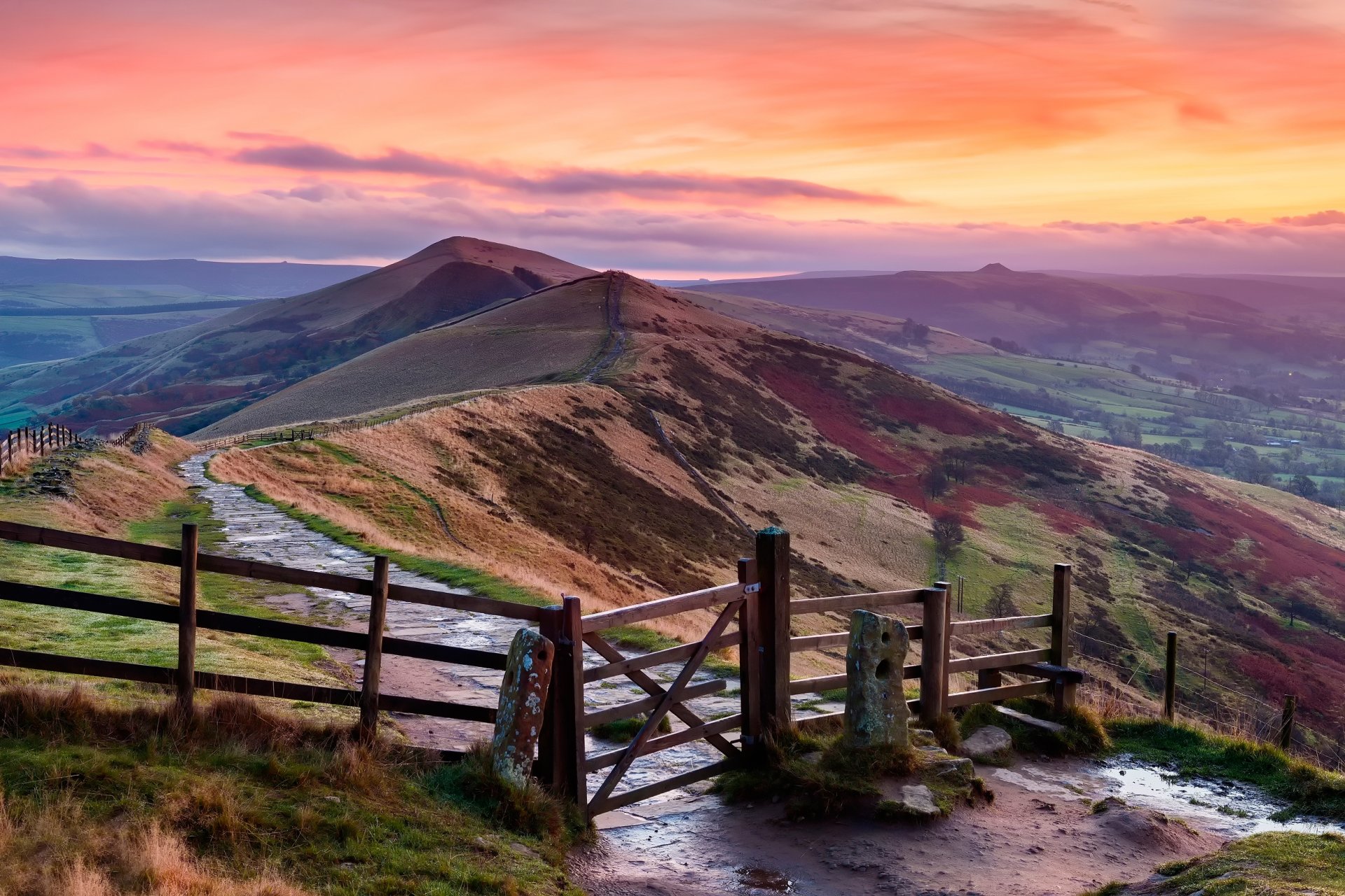 peak district anglia wzgórza