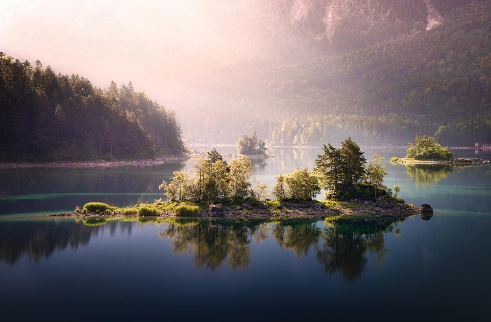 see berge wald bäume inseln