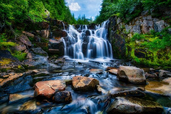 Mount Rainier Waterfall in the USA