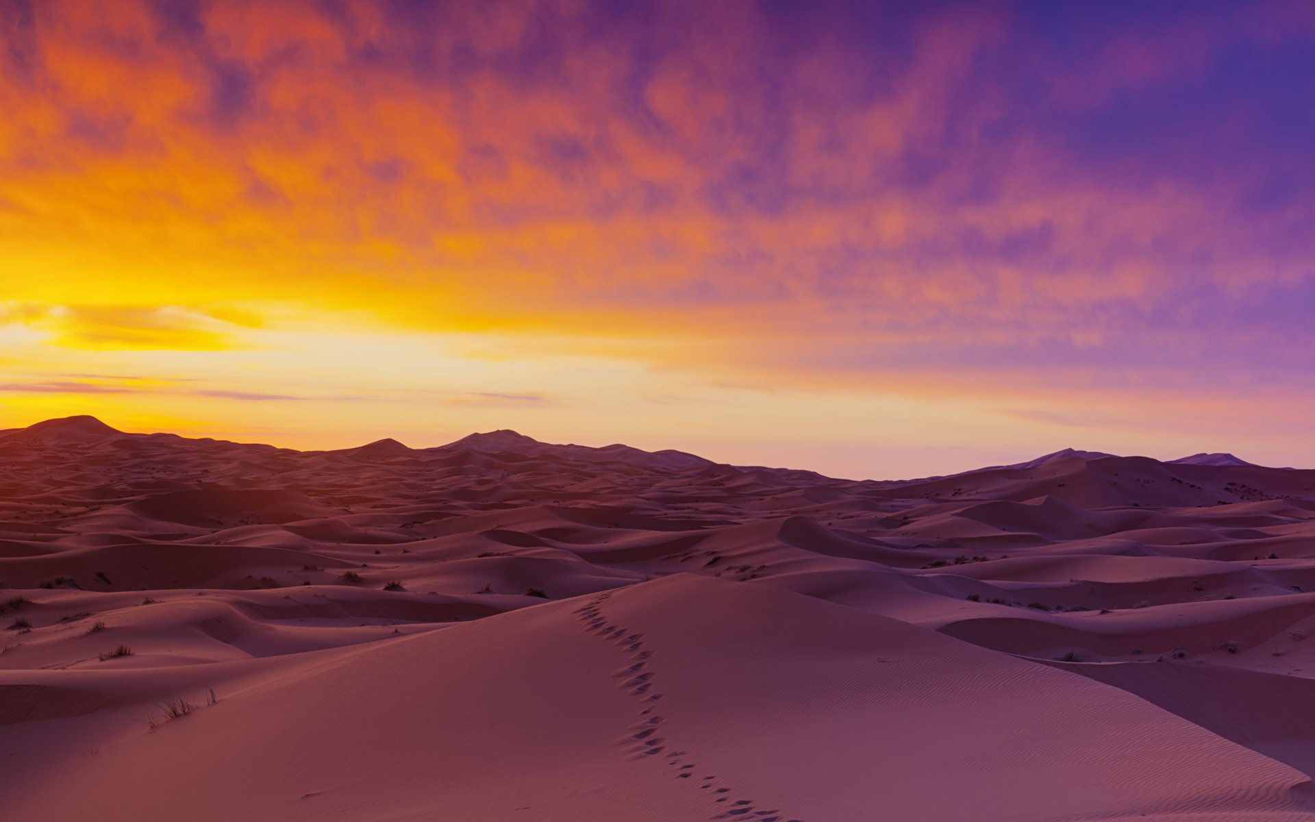 estate orizzonte cielo nuvole deserto impronte natura