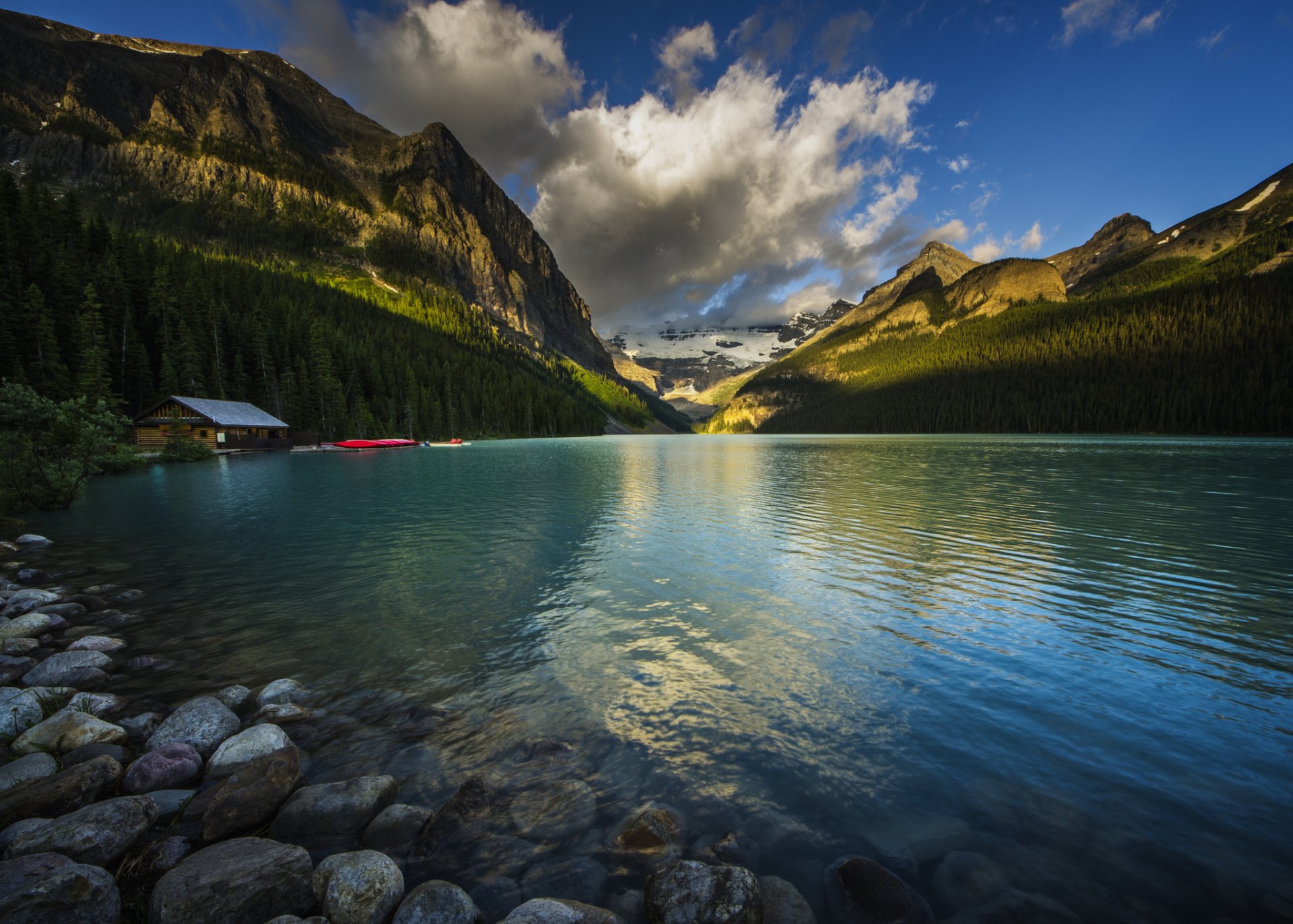 lake louise see kanu berge alberta kanada wald natur