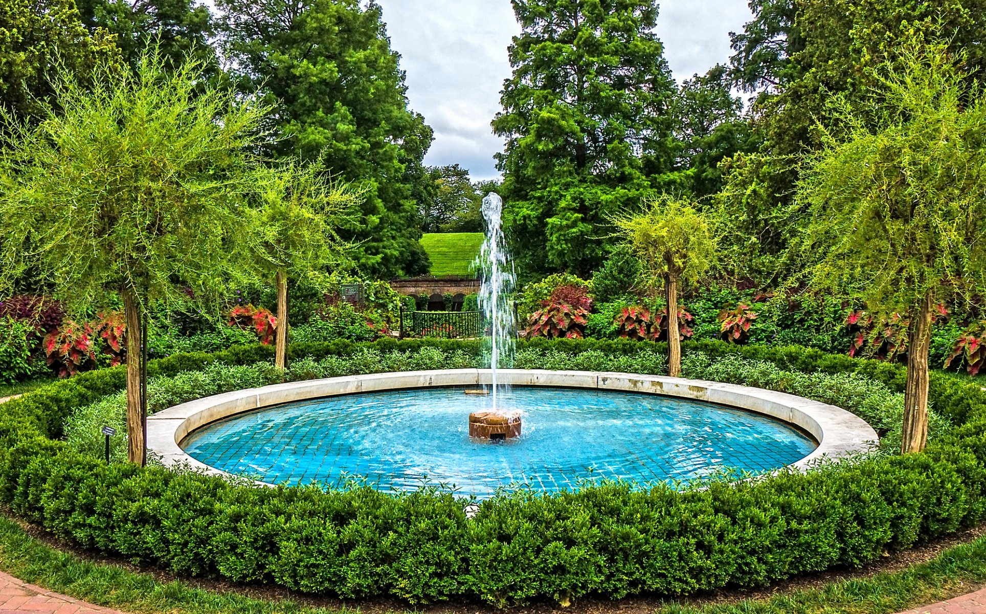 stati uniti parco fontana longwood kenneth square cespugli alberi natura foto