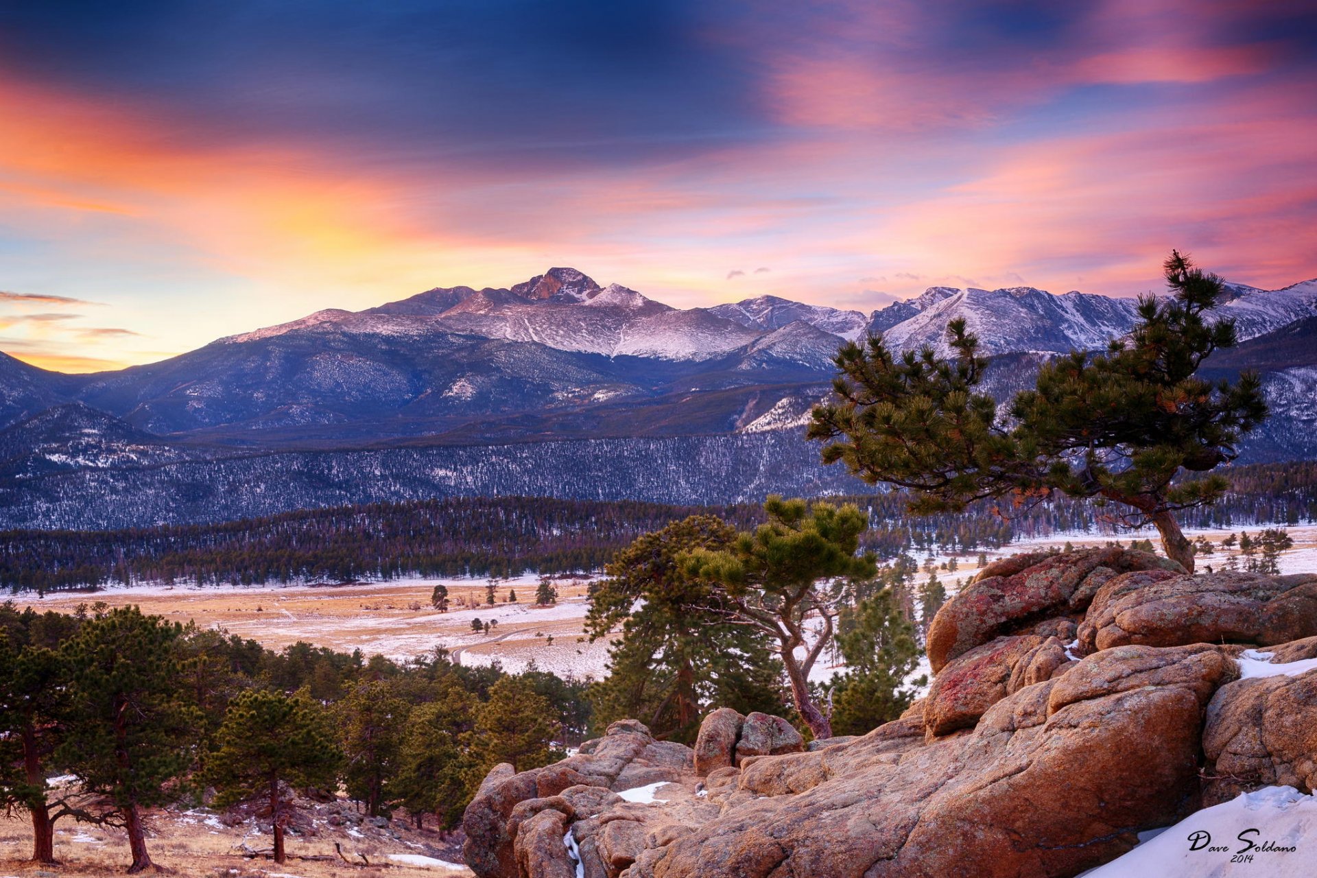 colorado rocky mountains nationalpark berge wald winter natur