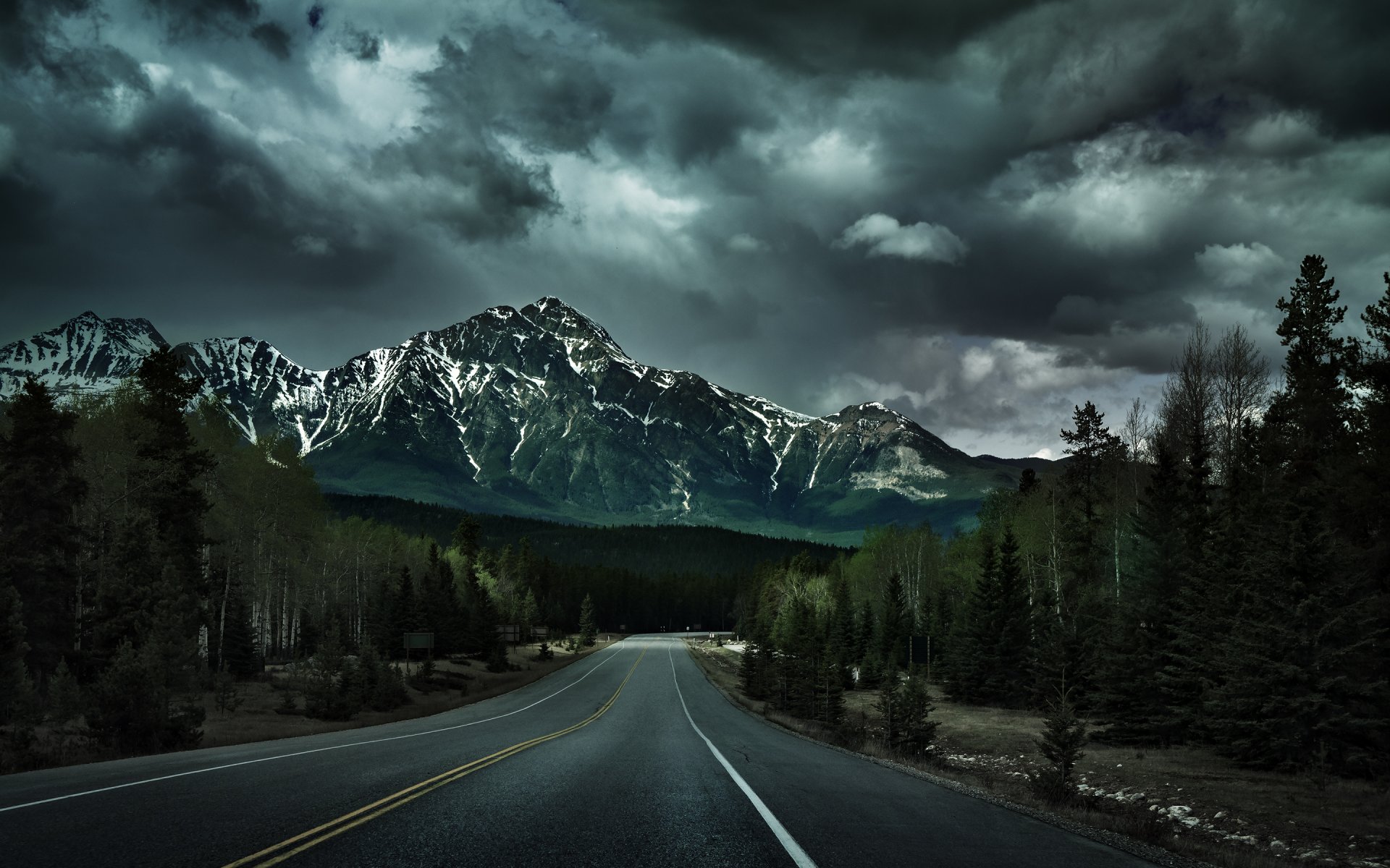 canadá montaña árboles bosque naturaleza carretera