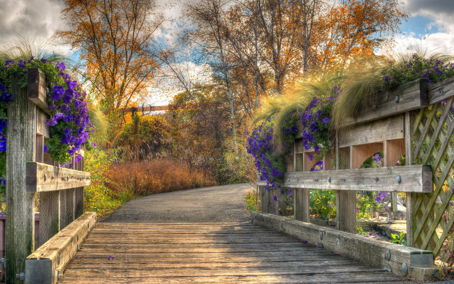 puente flores naturaleza