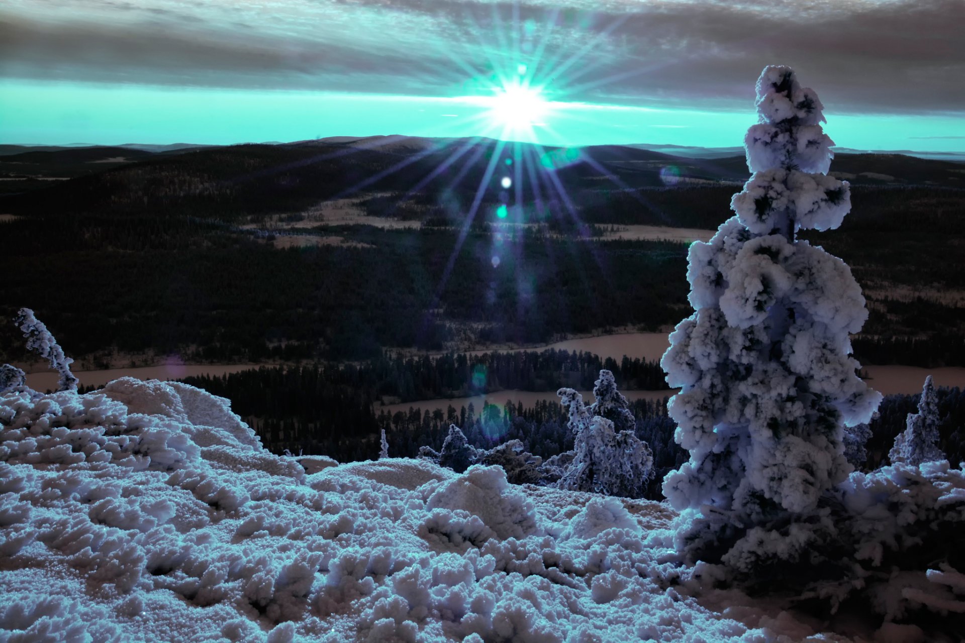 rêve de laponie neige soleil