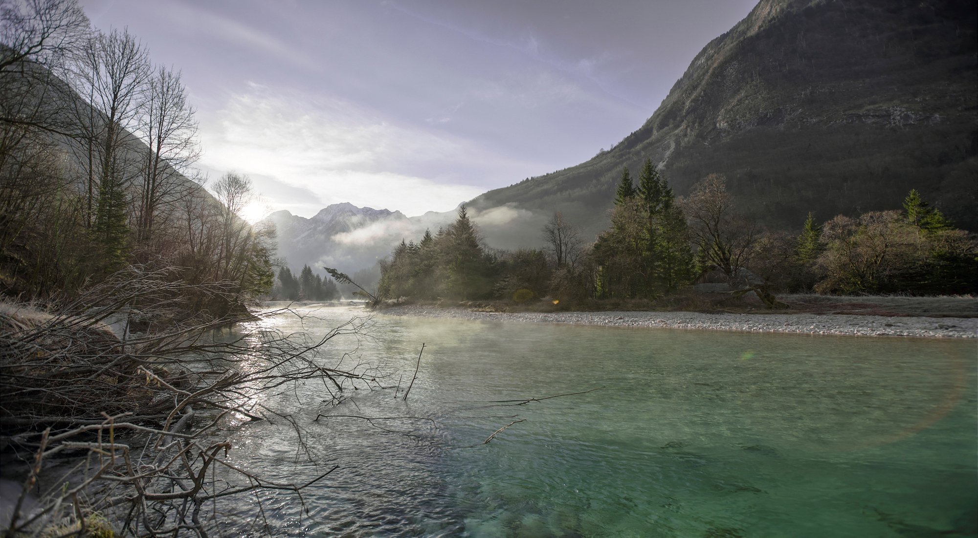 gloria al mattino fiume socha tolmin slovenia