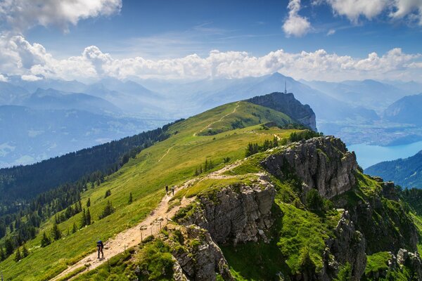 Beautiful nature mountains and lakes