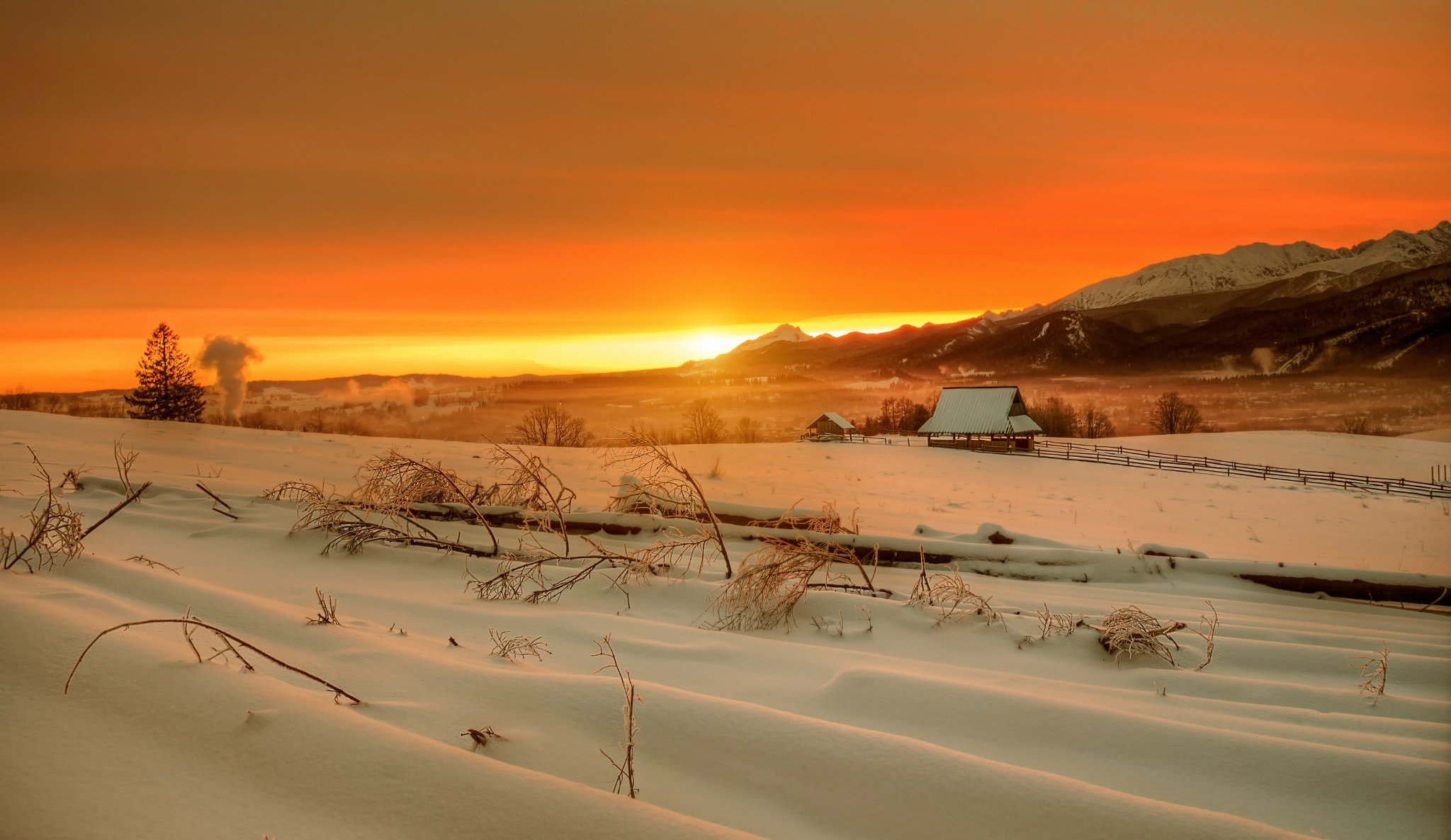 high tatras winter dawn