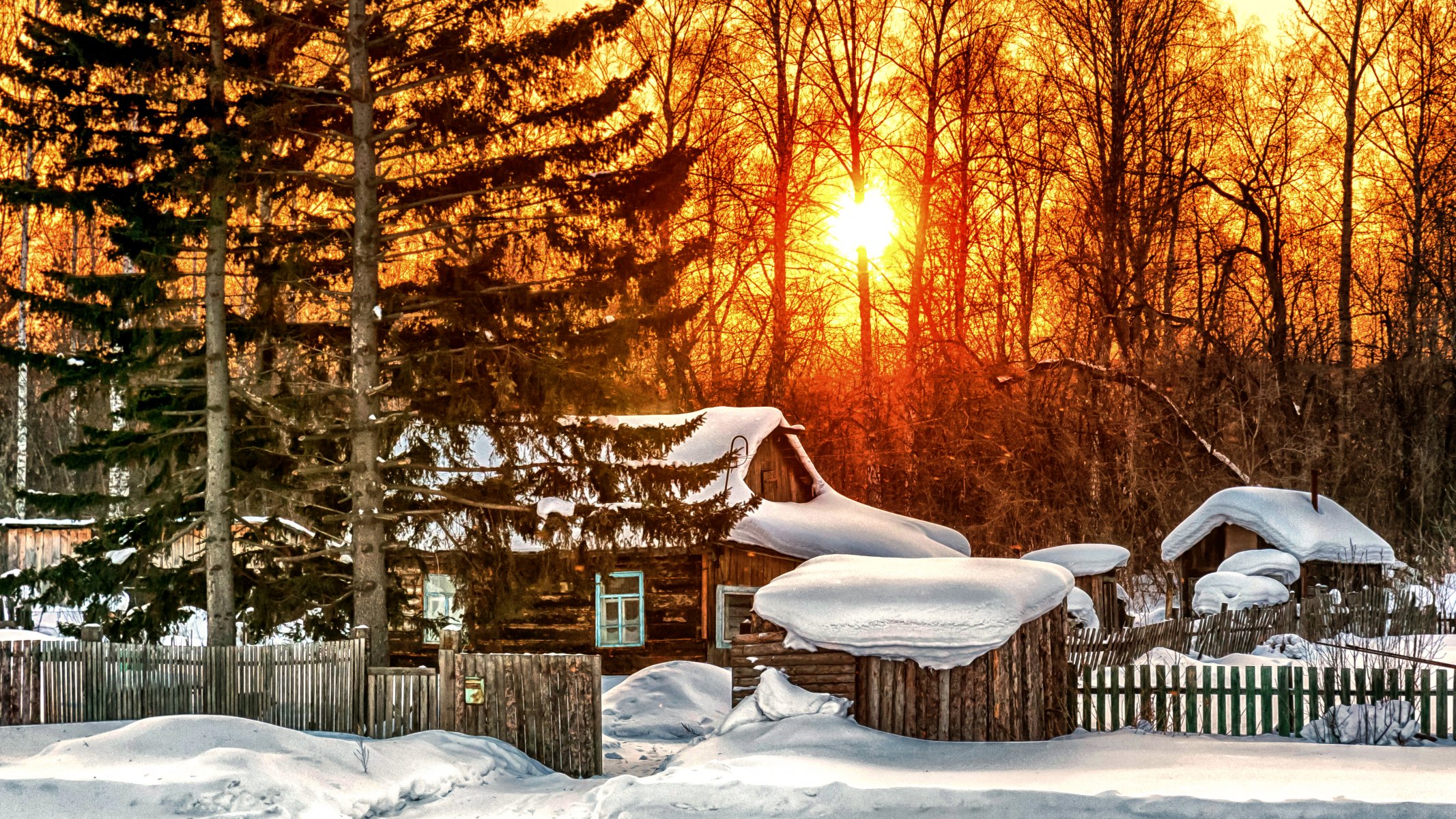 natur himmel sonnenaufgang winter schnee landschaft haus