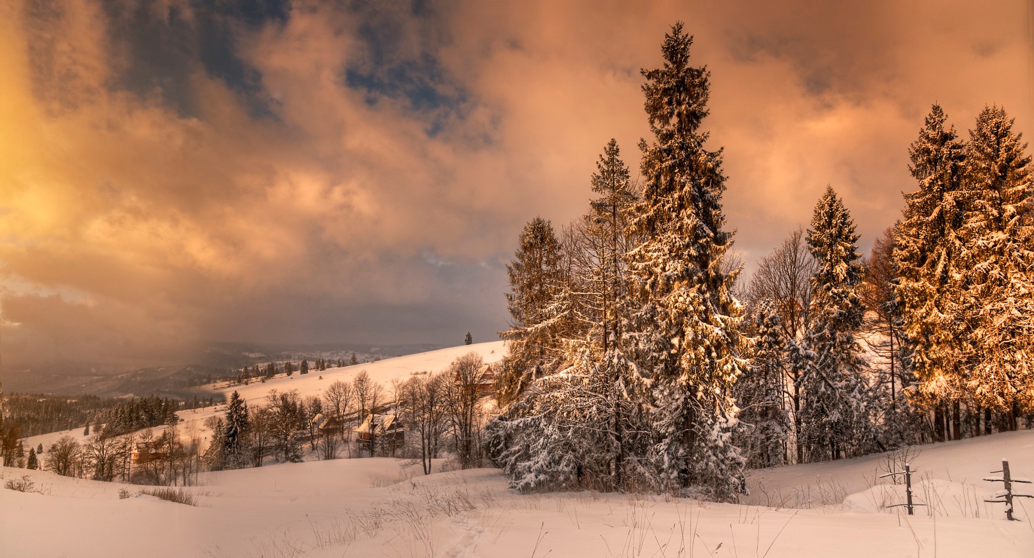 zakopane polska zima śnieg