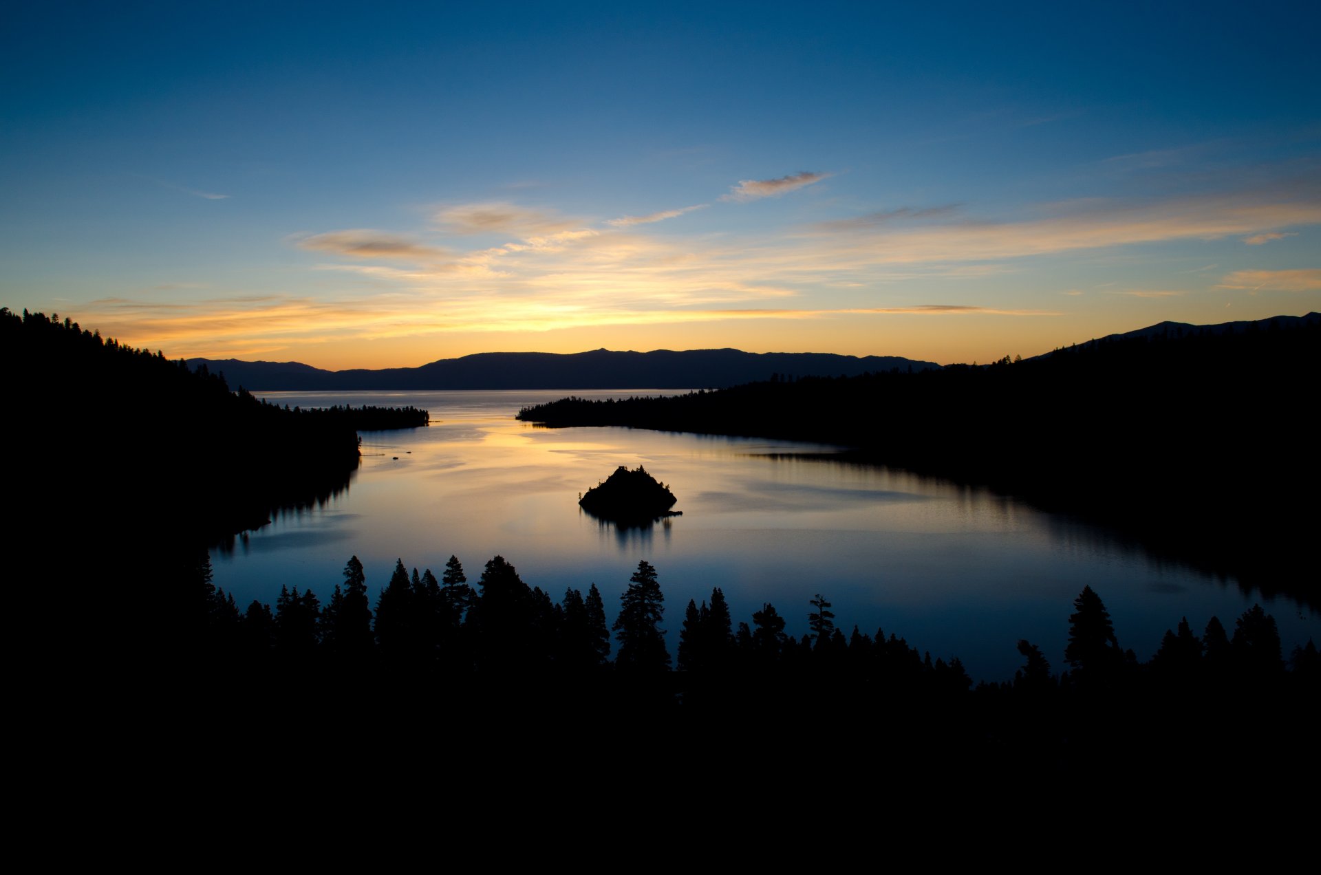 lake tahoe sunrise emerald bay california morning dawn united states mountain forest