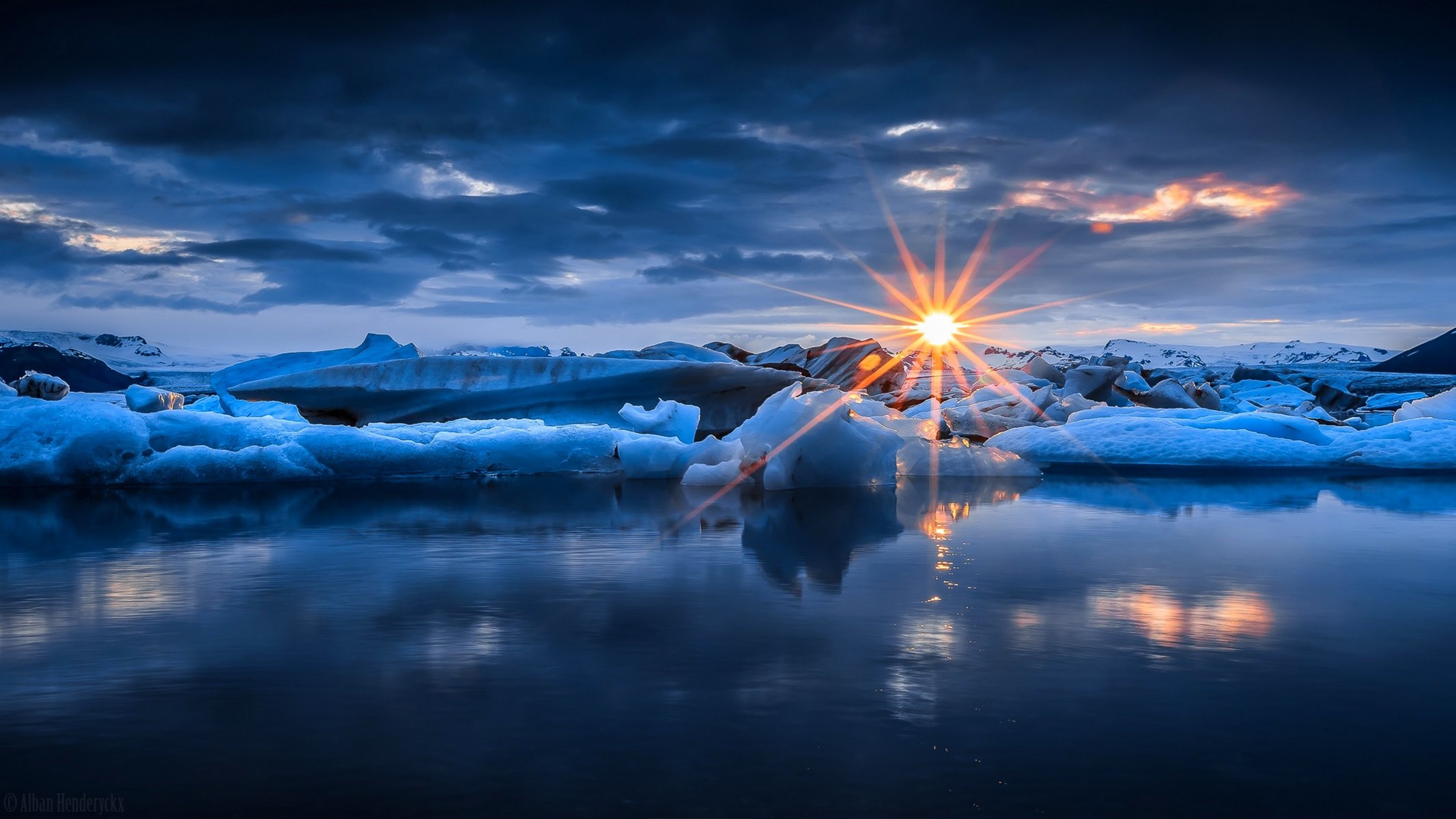 natura inverno neve ghiaccio raggi cielo nuvole tramonto sole mare acqua inverno