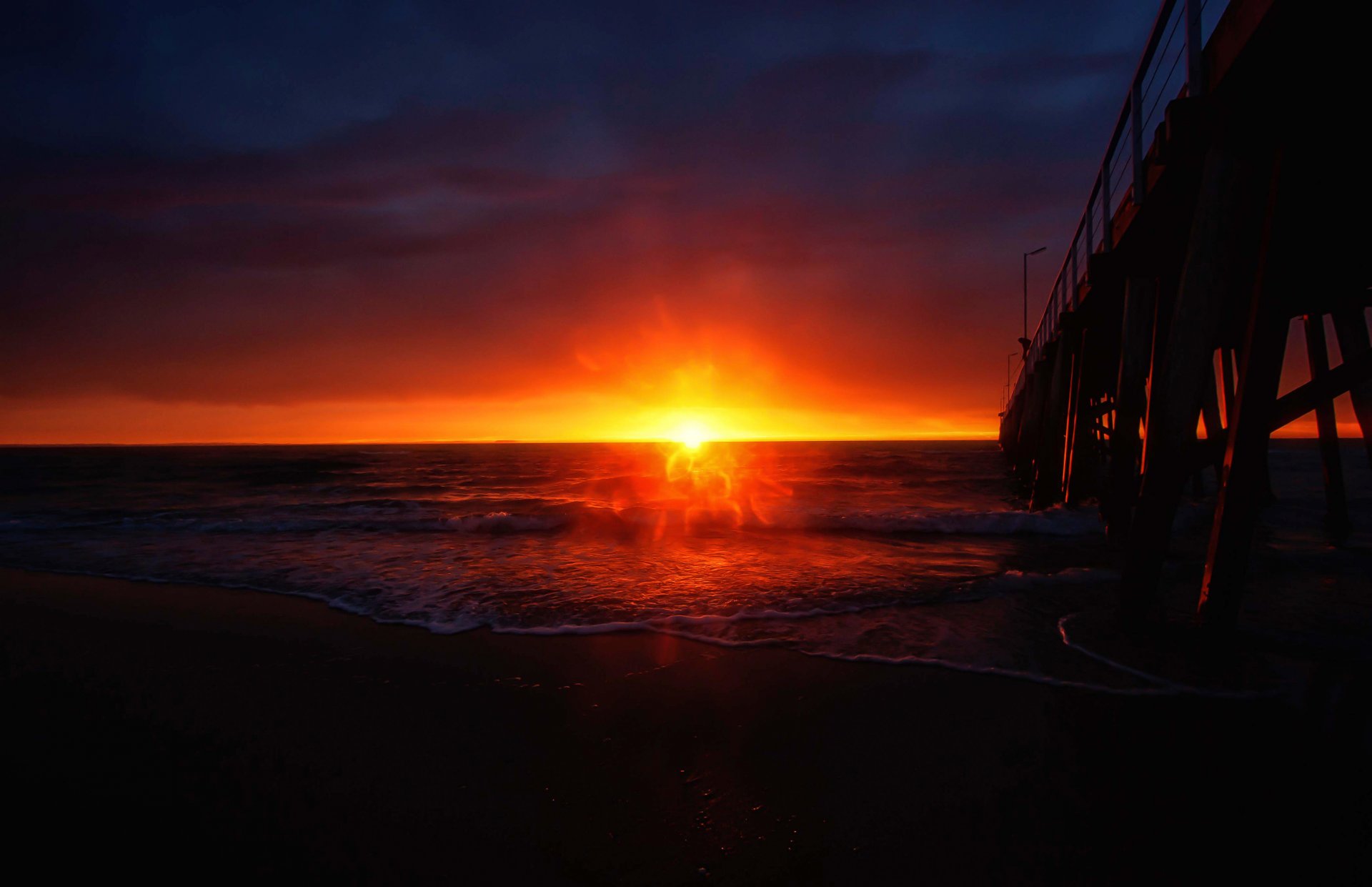 unset pier wave