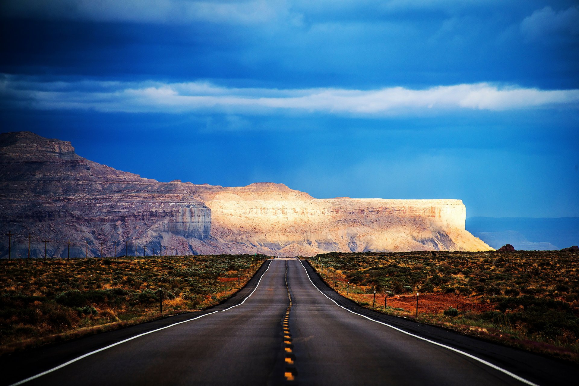 arizona route paysage vue