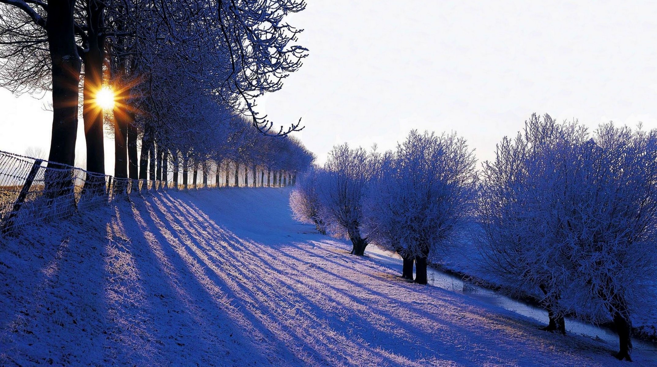 nature sun winter mountain snow sky landscape winter white sunset