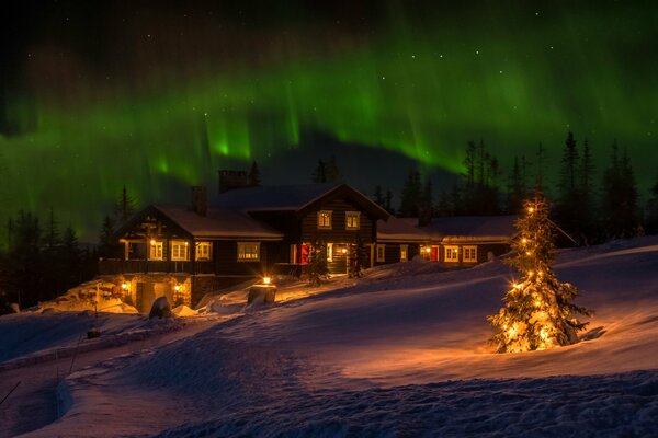 Northern Lights of Norway in winter