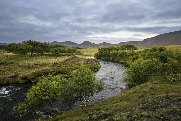 Landscape, southern Iceland, summer