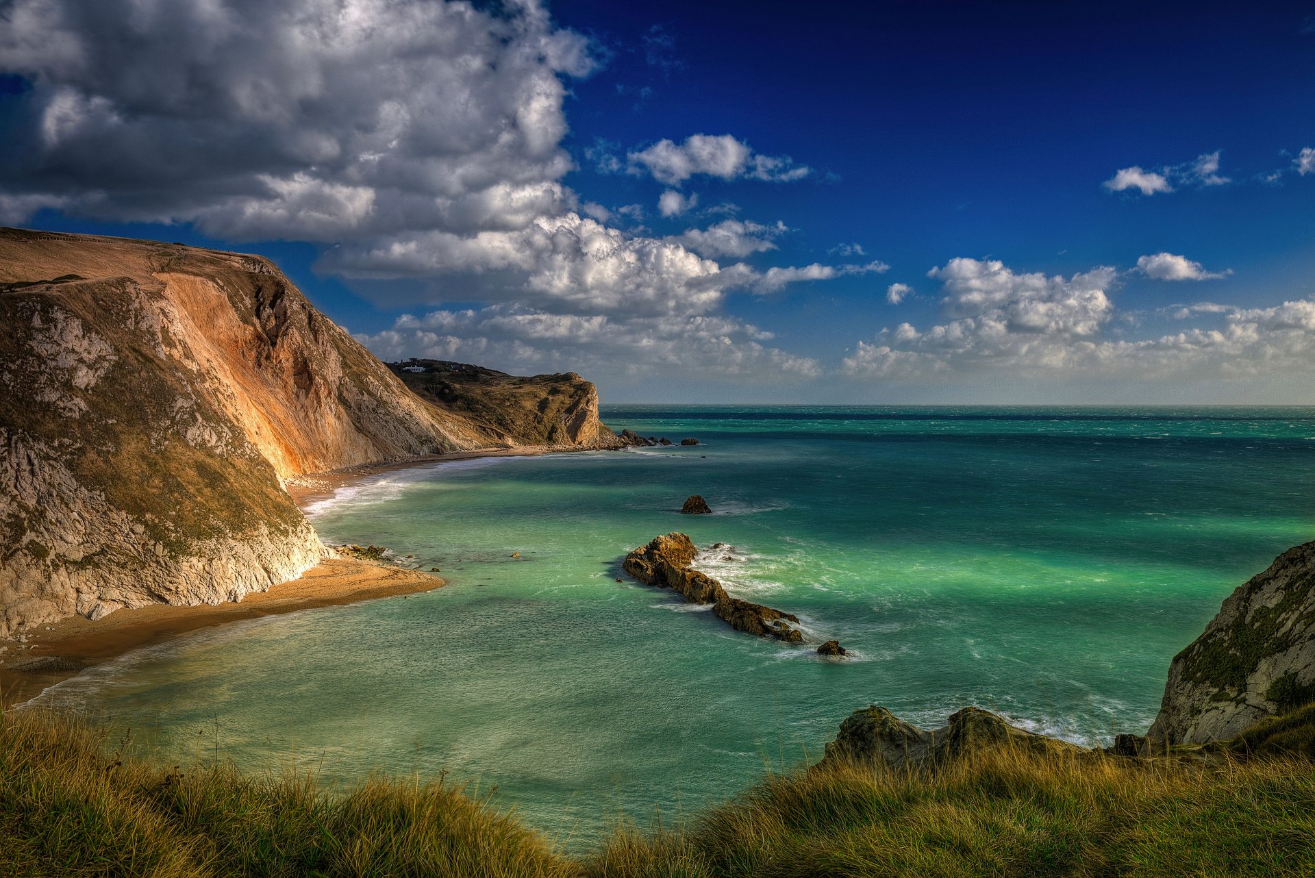 blaue lagune durdle tür dorset england