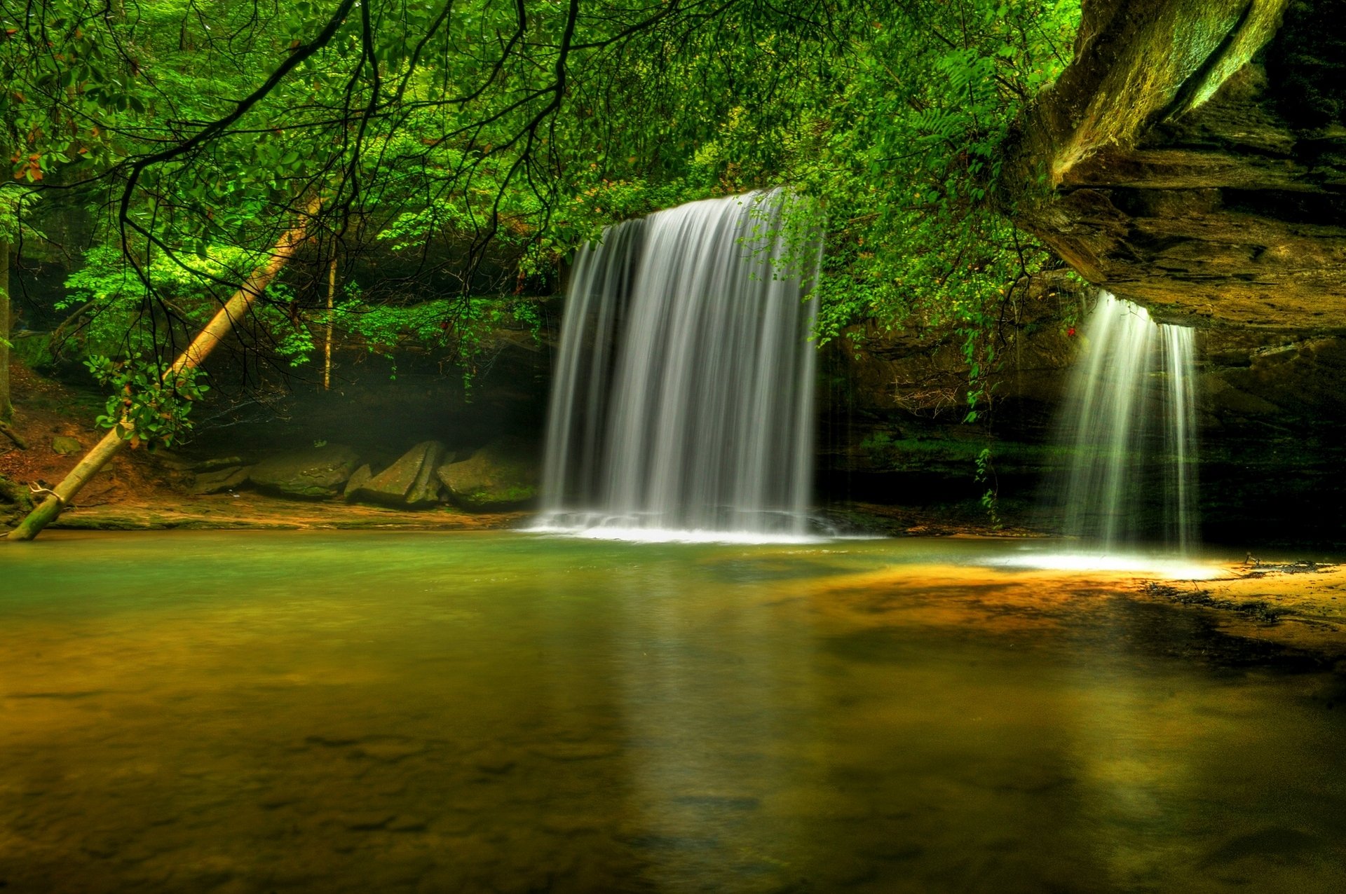 caney creek falls riserva nazionale di bankhead alabama cascata fiume alberi