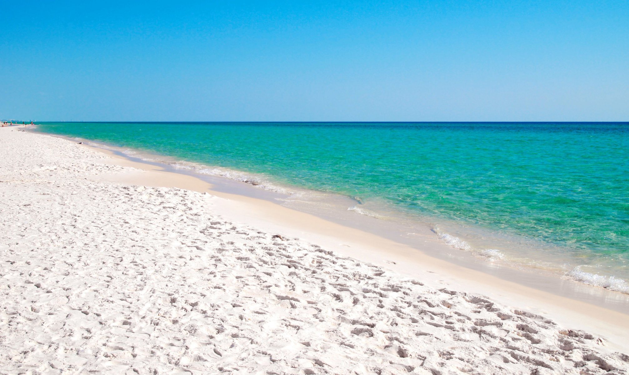 meer himmel sand strand türkis brandung urlaub urlaub horizont