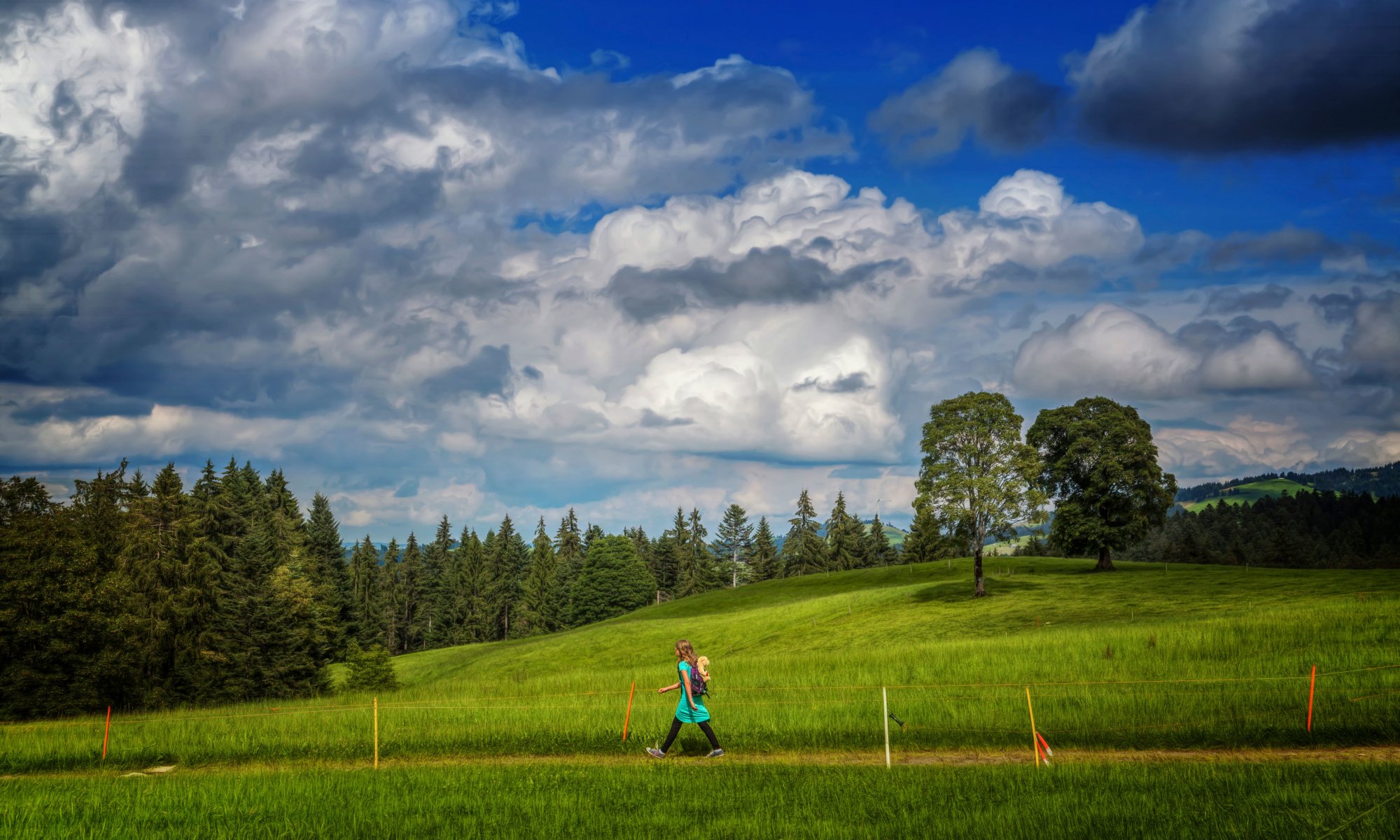 landscape girl trail