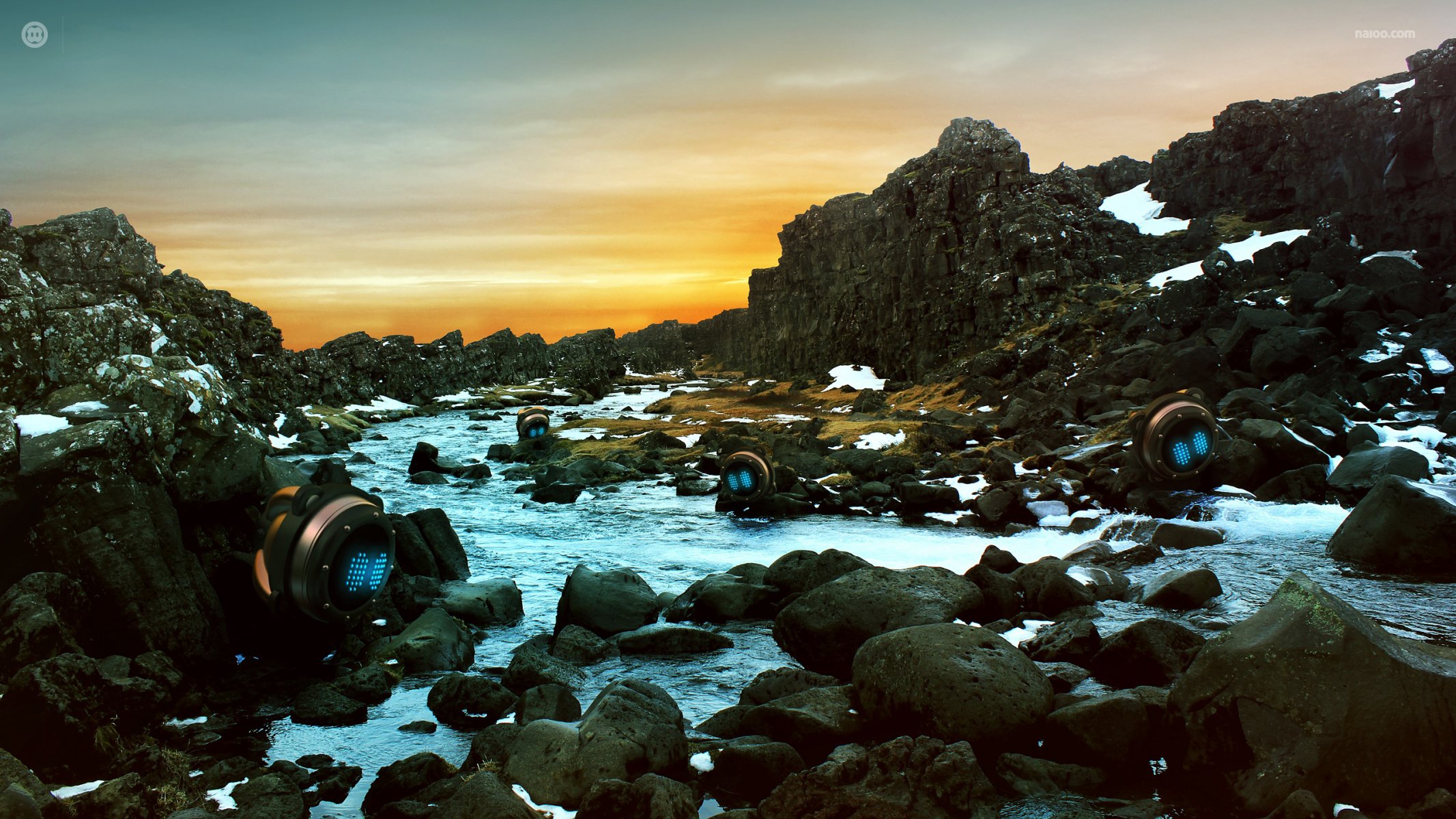 þingvellir iceland stones rock river