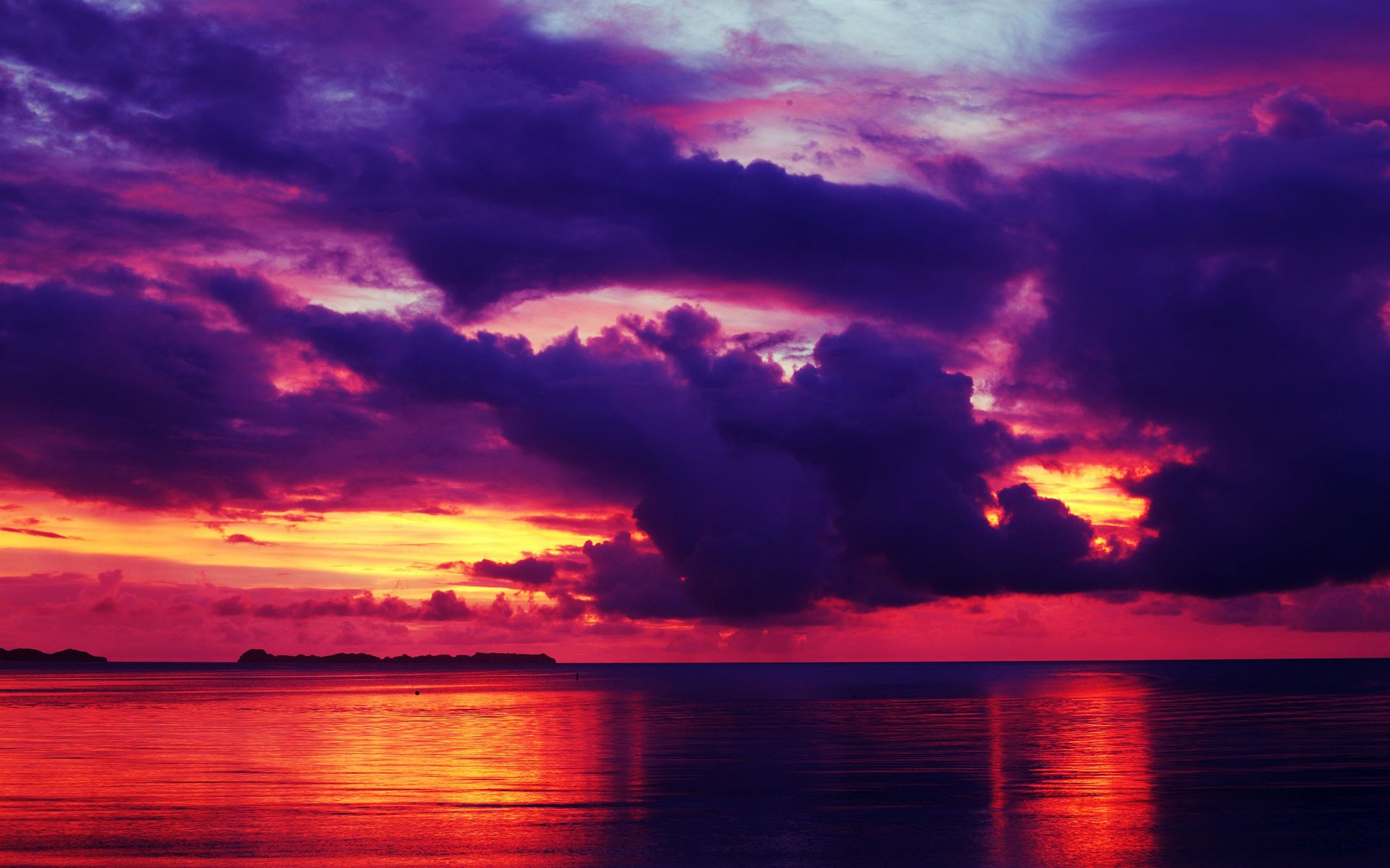 cielo nuvole nuvole tramonto bagliore mare orizzonte riflessione