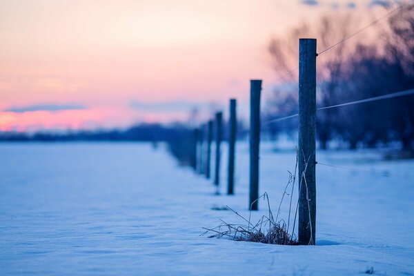 Winter Sonnenuntergang Schneelandschaft