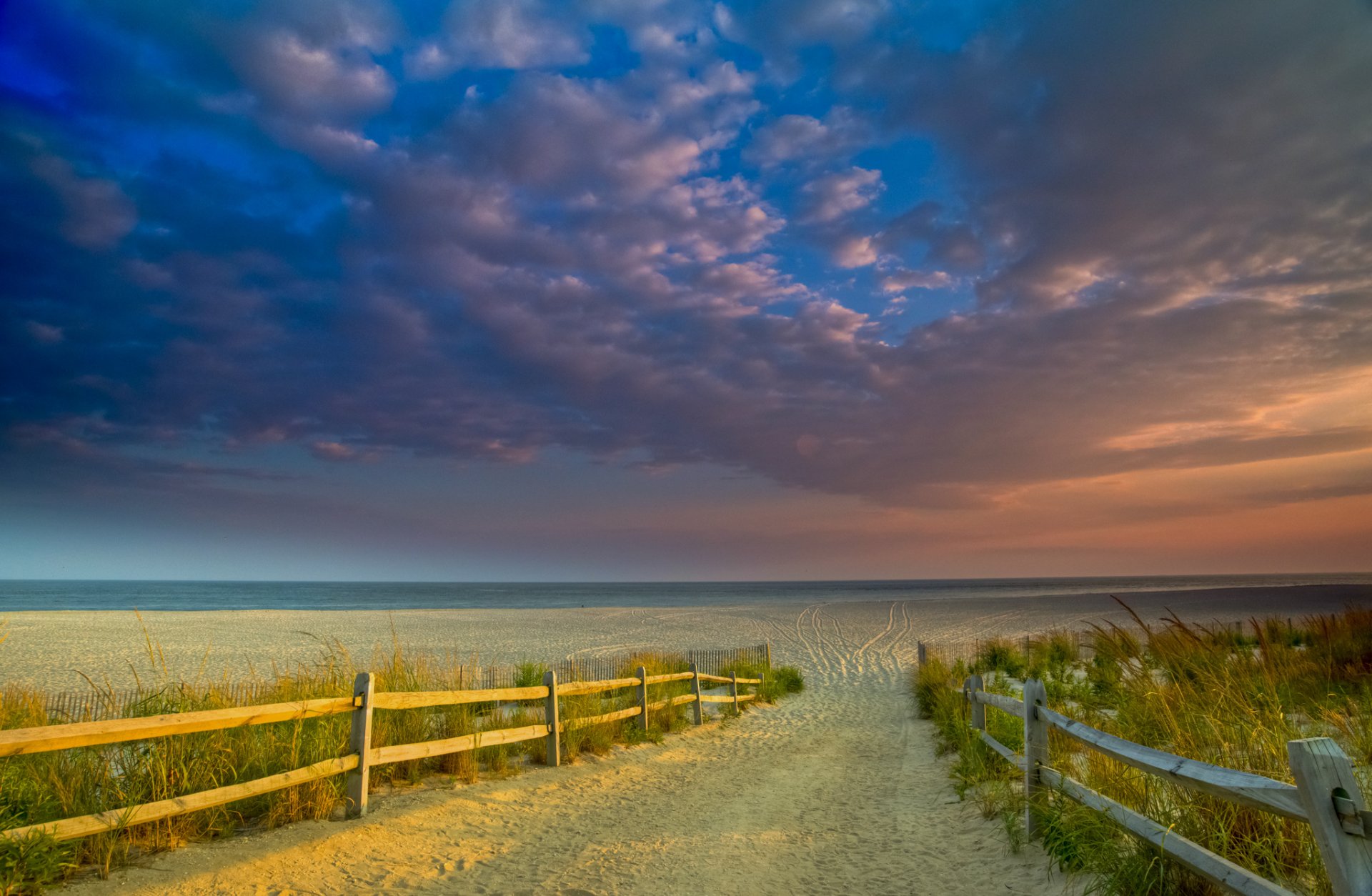 ea beach sand fence grass sky