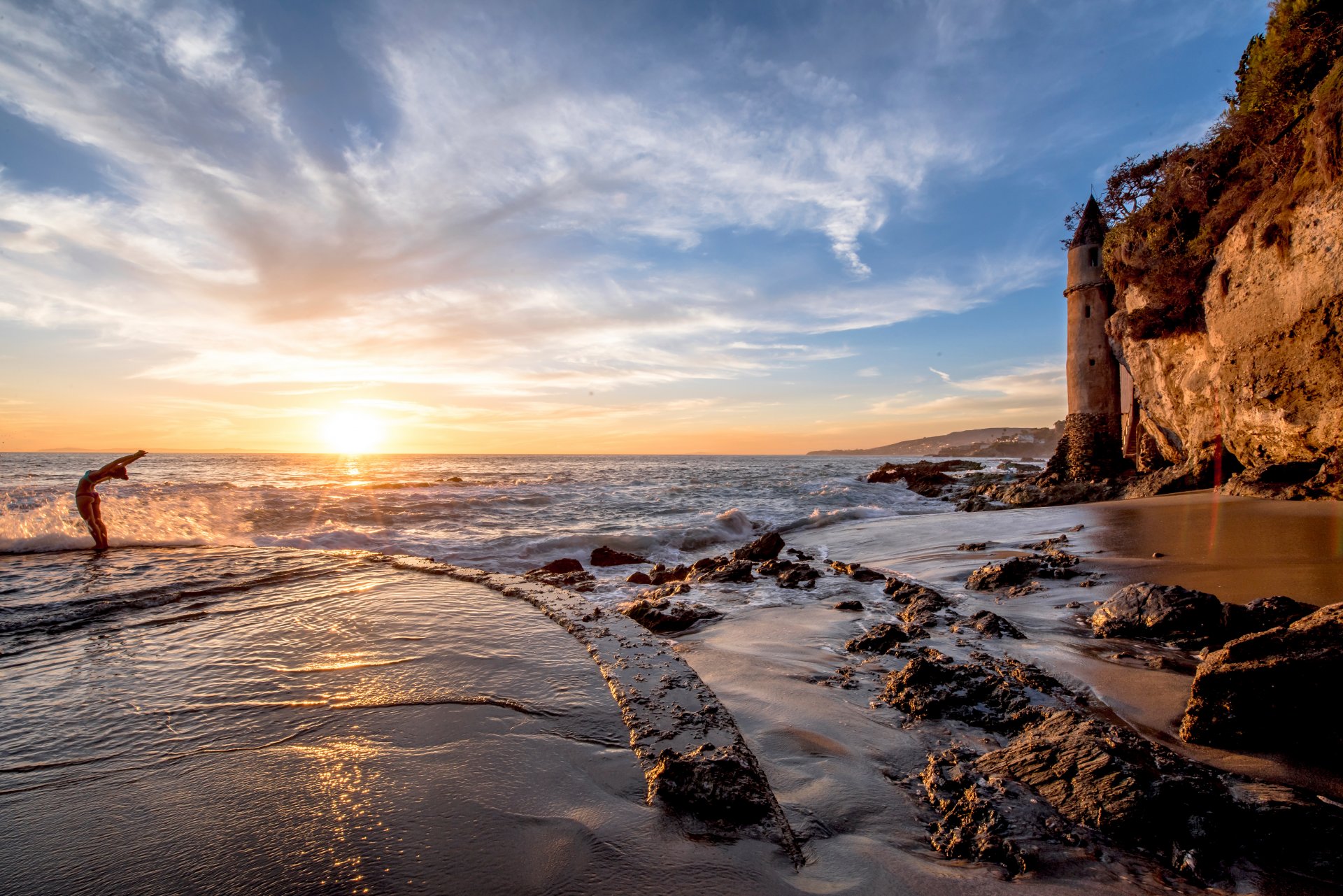 hdr laguna beach tramonto