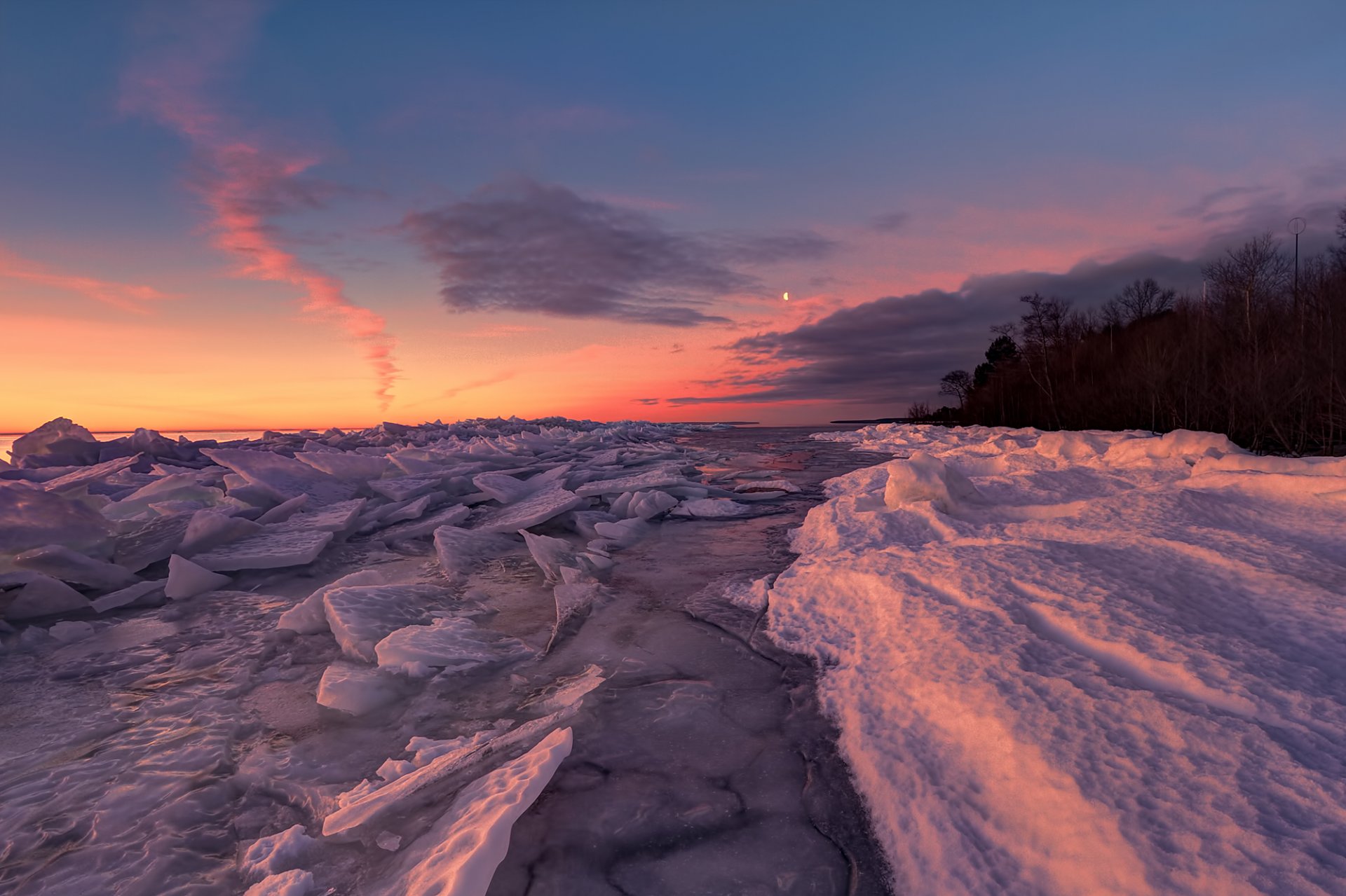 now next lake forest beach nature dawn