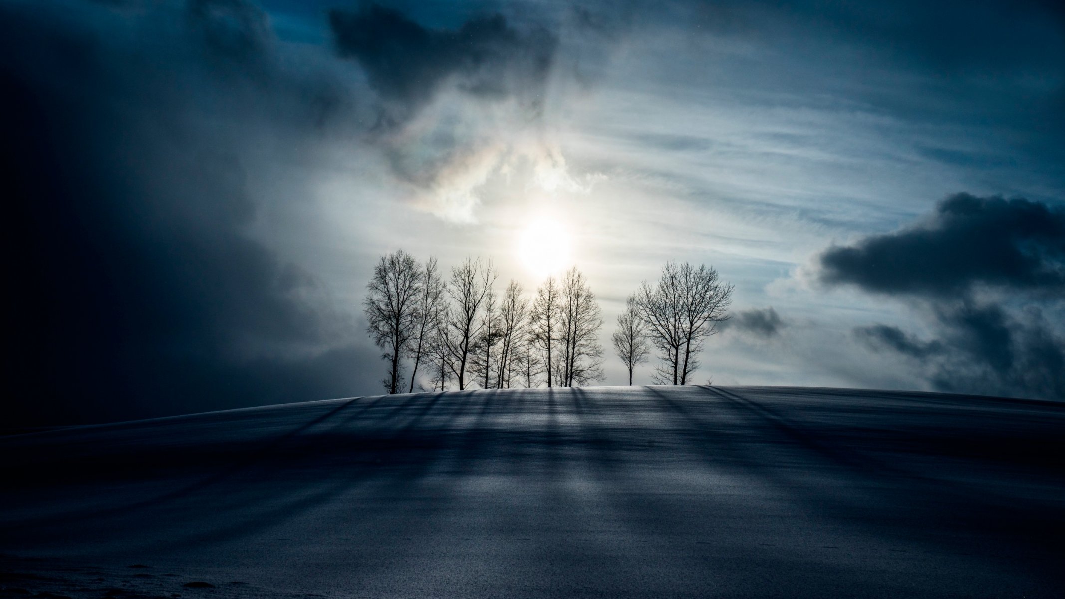 neige nuit clair de lune