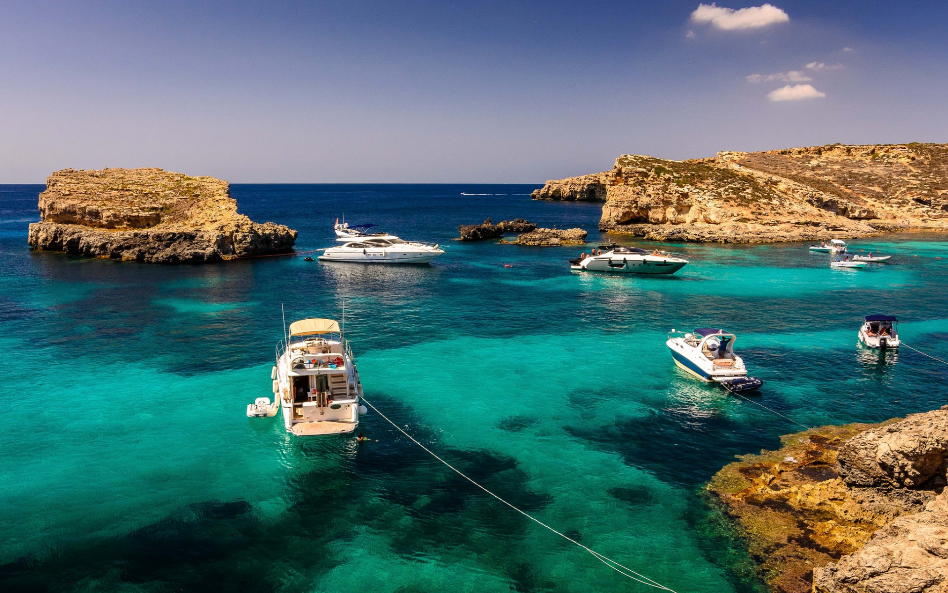 malta yacht ocean rock summer