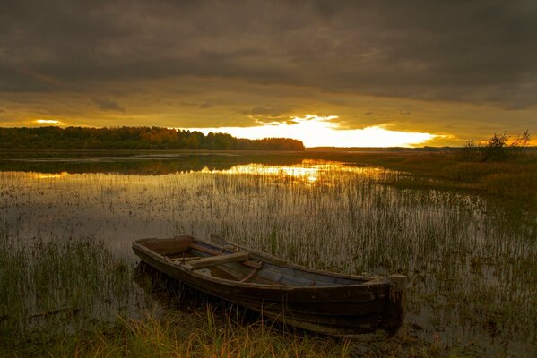 Tramonto in Russia nel Nord