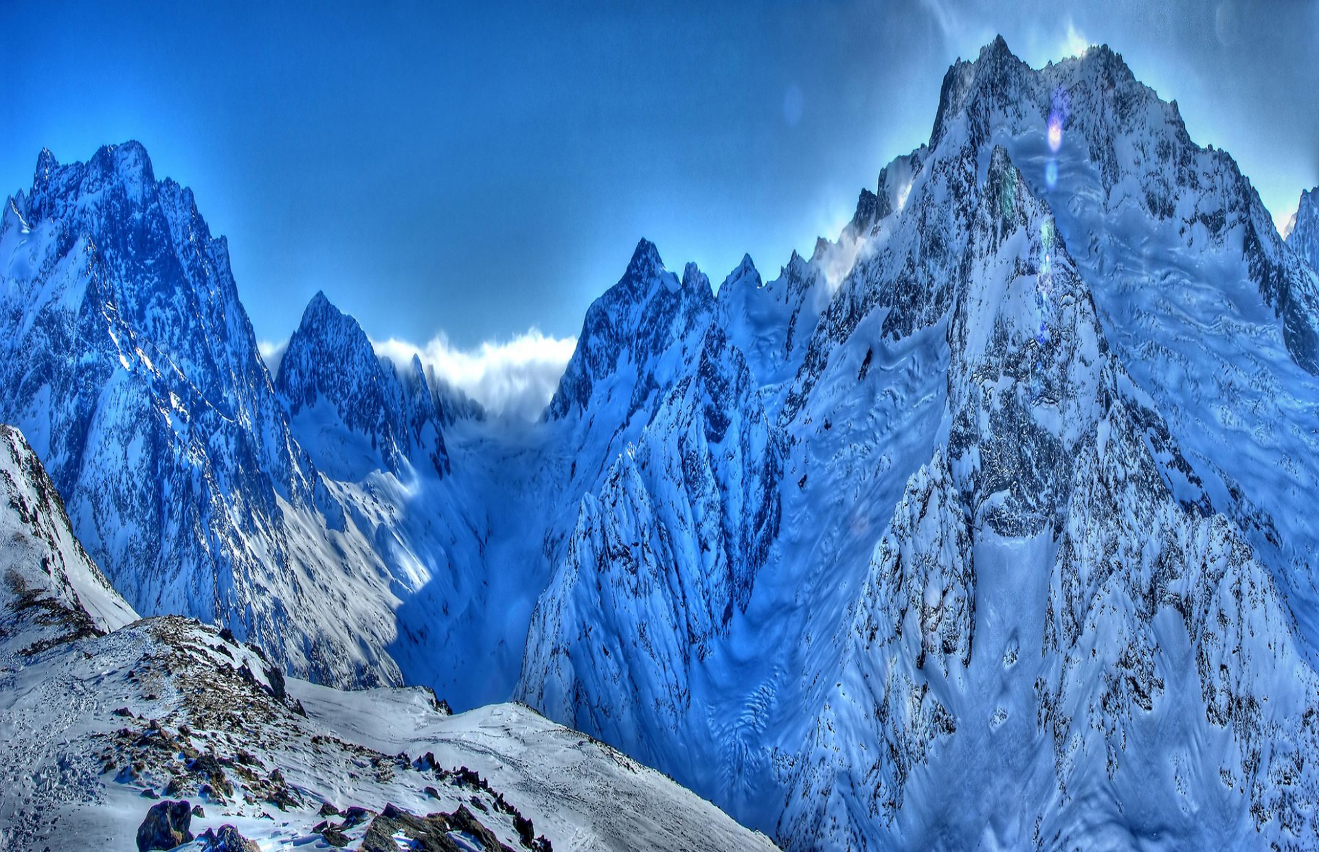 berge gipfel schnee himmel dombay