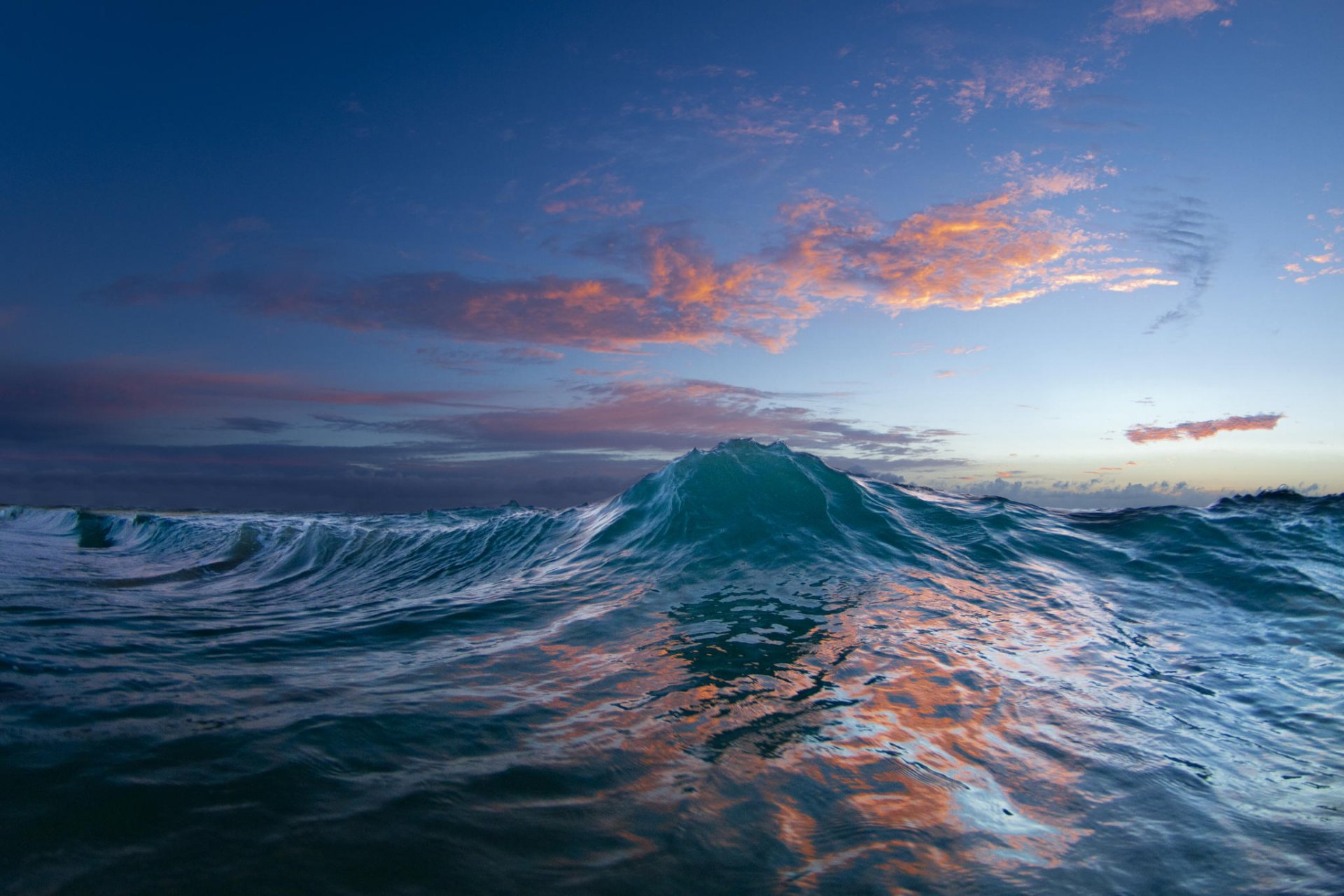 ocean zachód słońca fala woda natura