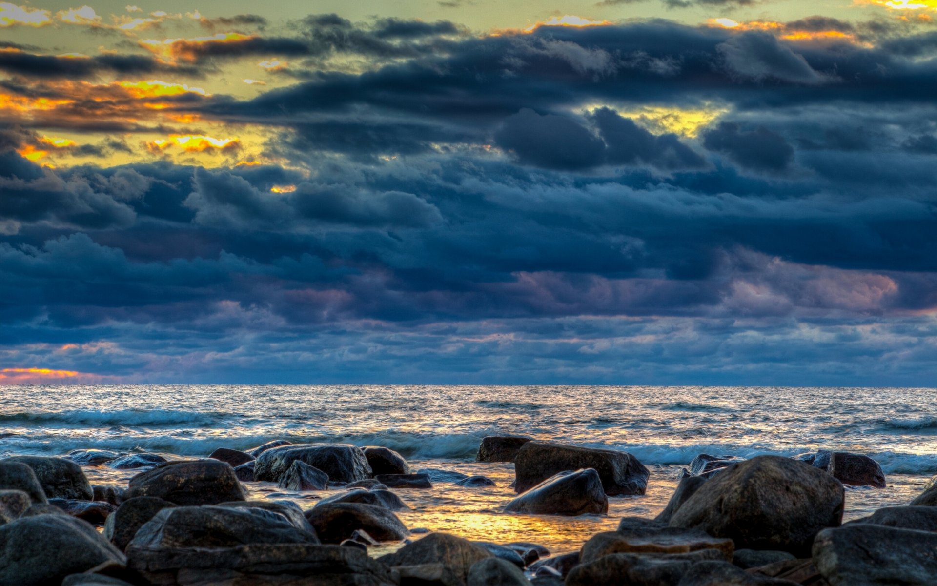 gulf of bothnia baltic sea finland stones cloud