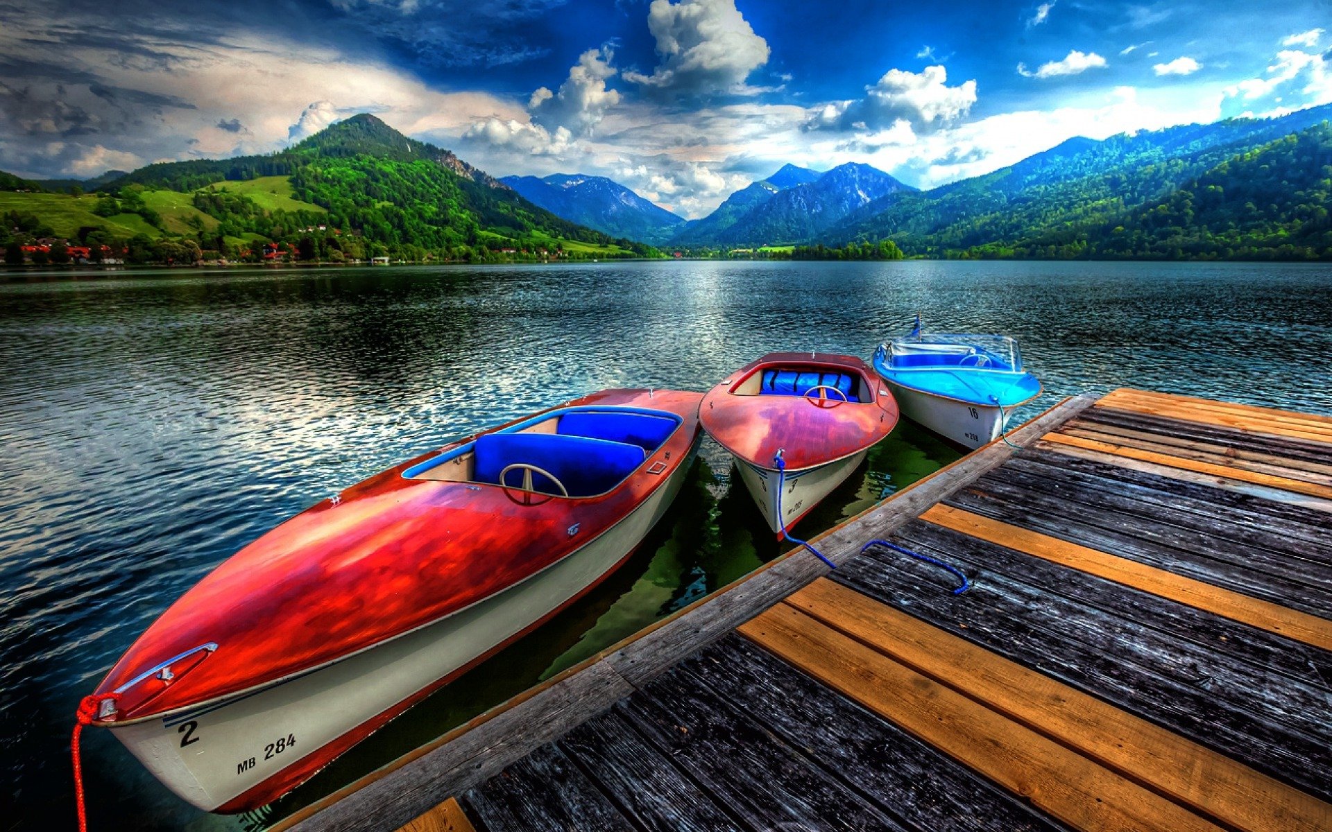 nature landscape sky clouds lake boat