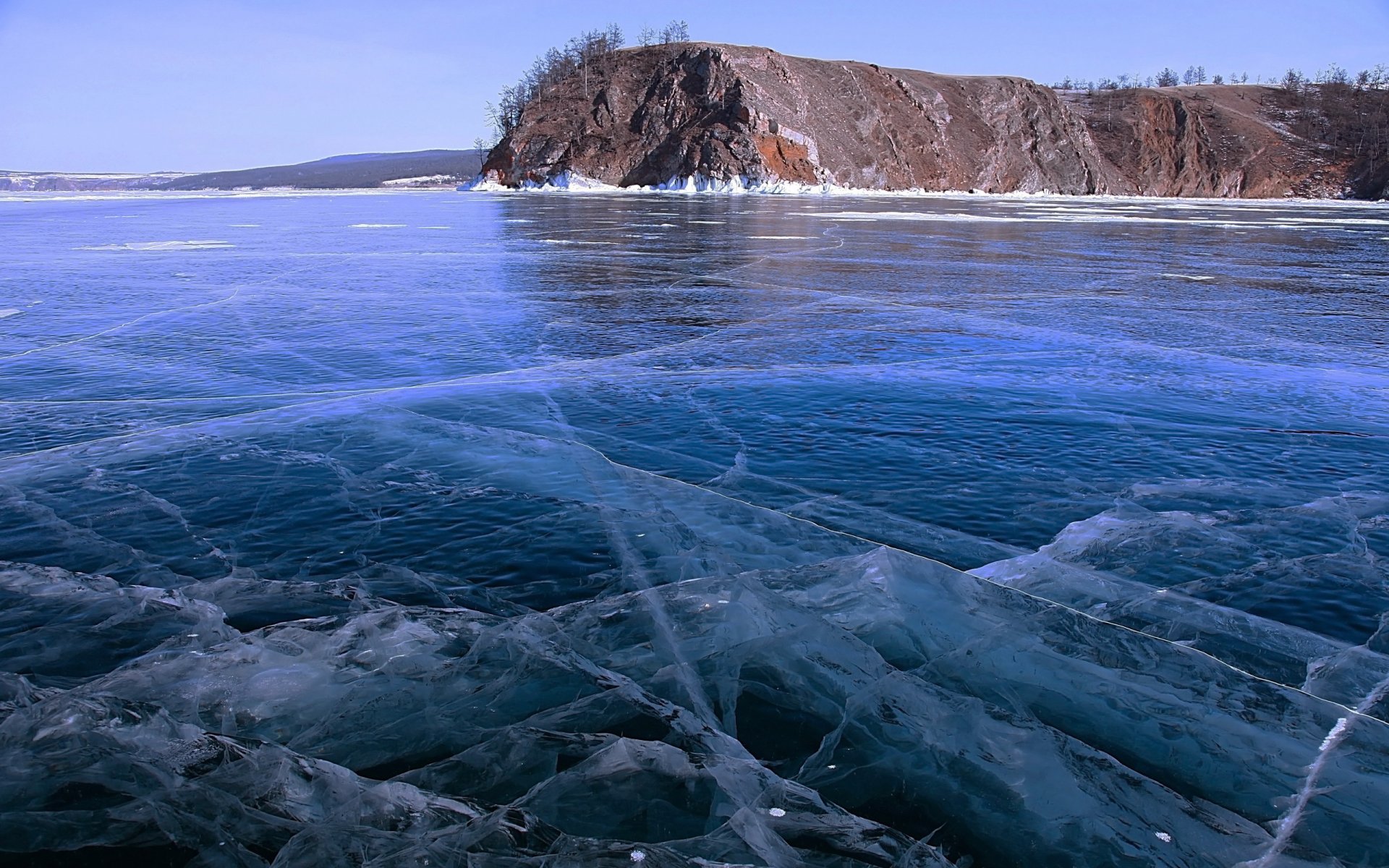 baikal lake nature landscape winter