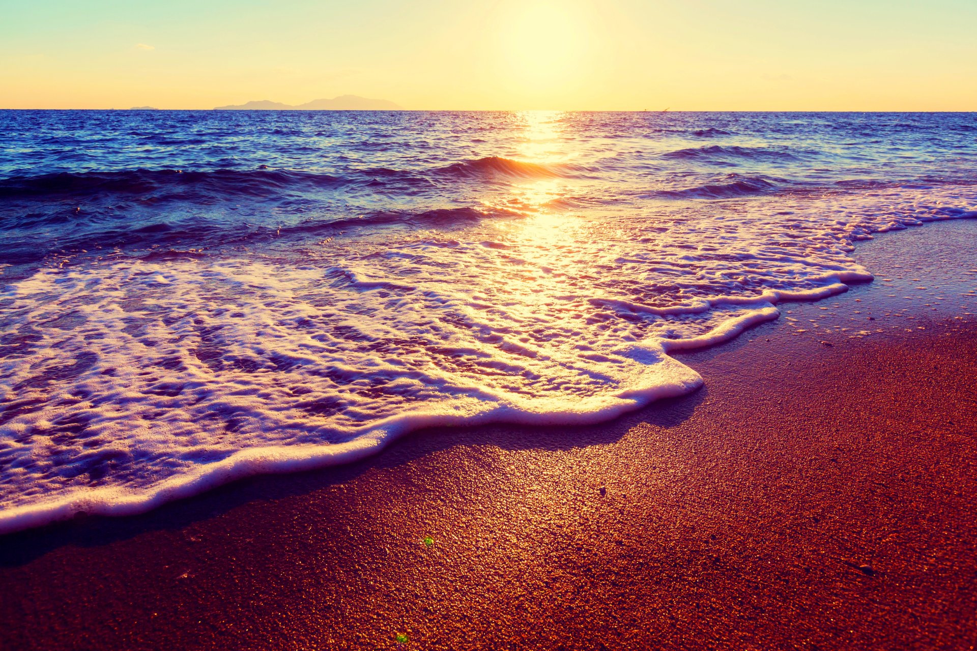 nature paysage ciel coucher de soleil plage mer océan soleil sable aube