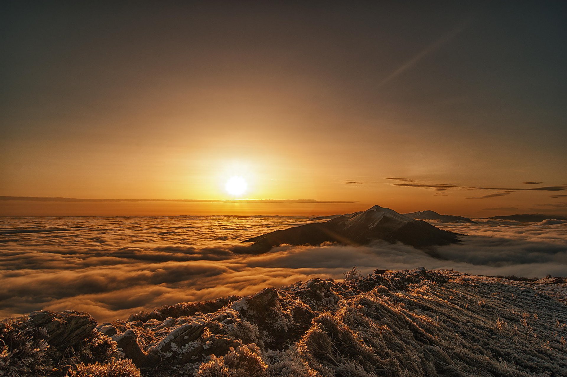 parco nazionale bieszczady polonia montagne mattina alba