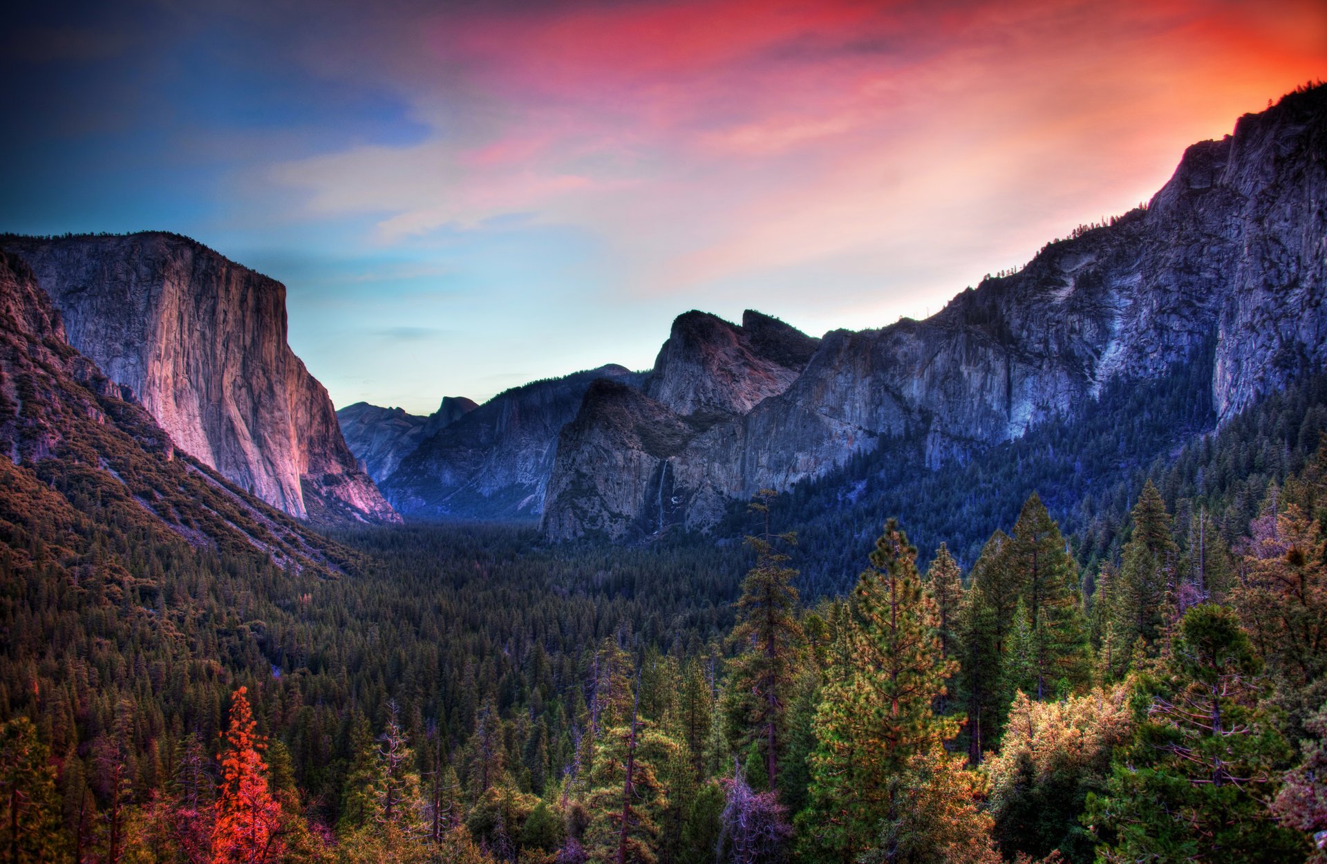 park narodowy yosemite kalifornia dolina klify góry