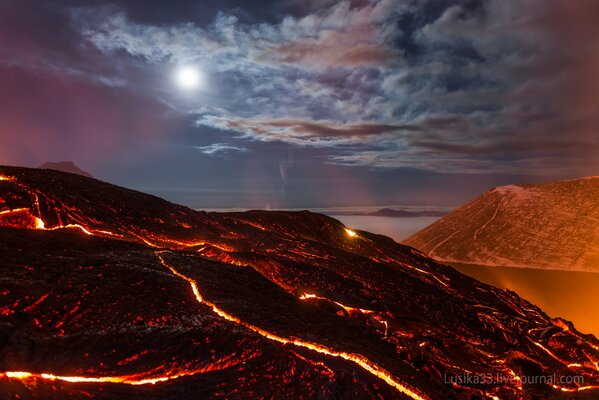 Vulcano caldo in Kamchatka