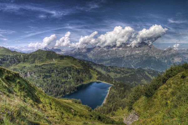 Beautiful landscape. mountains and lake